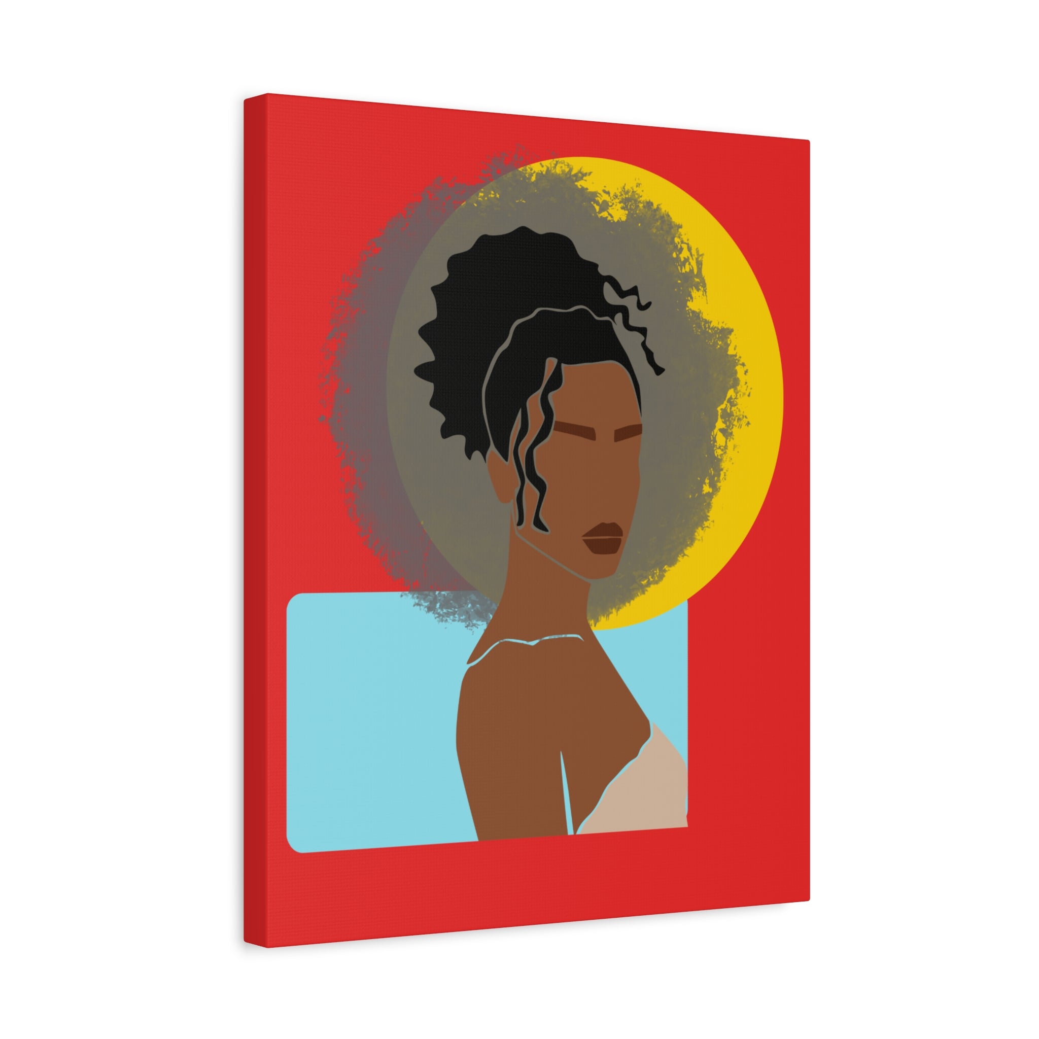 Woman With Curly Bun — Canvas Art