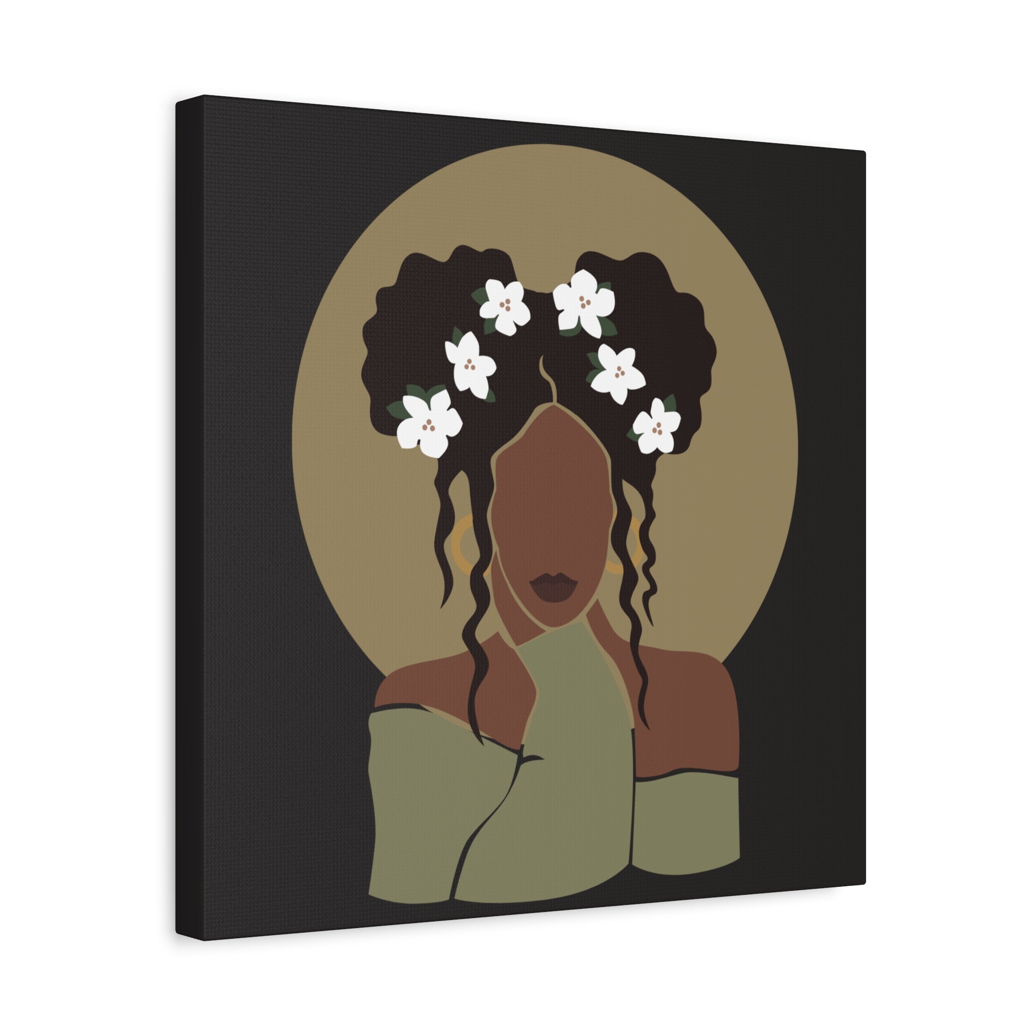 Floral Halo Woman – Canvas Art