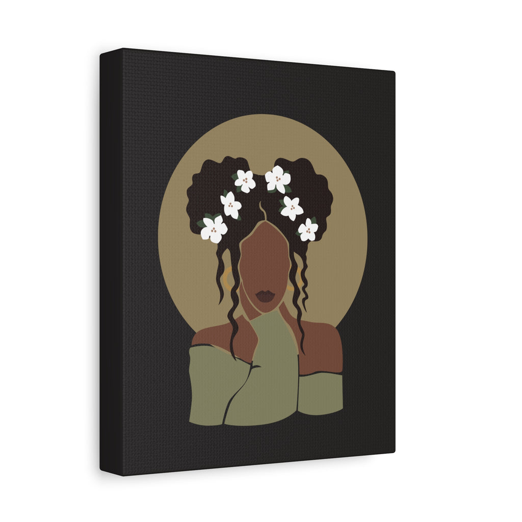 Floral Halo Woman – Canvas Art