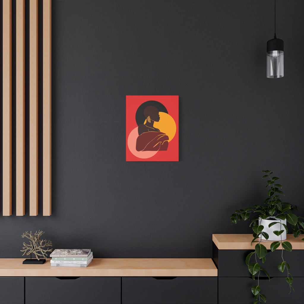 Bold Woman with Circles  –Canvas Art