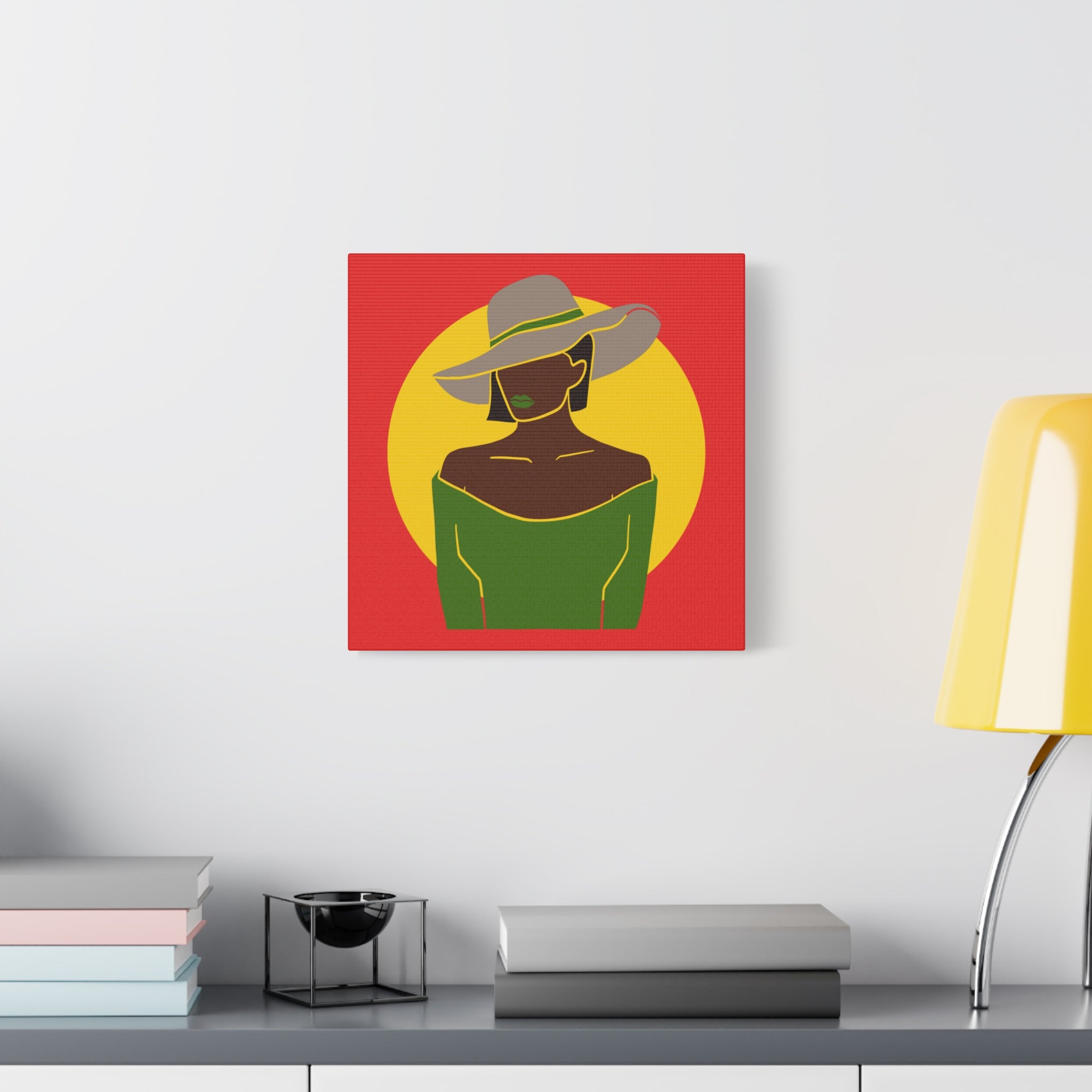 Afro Woman with Hat – Canvas Art