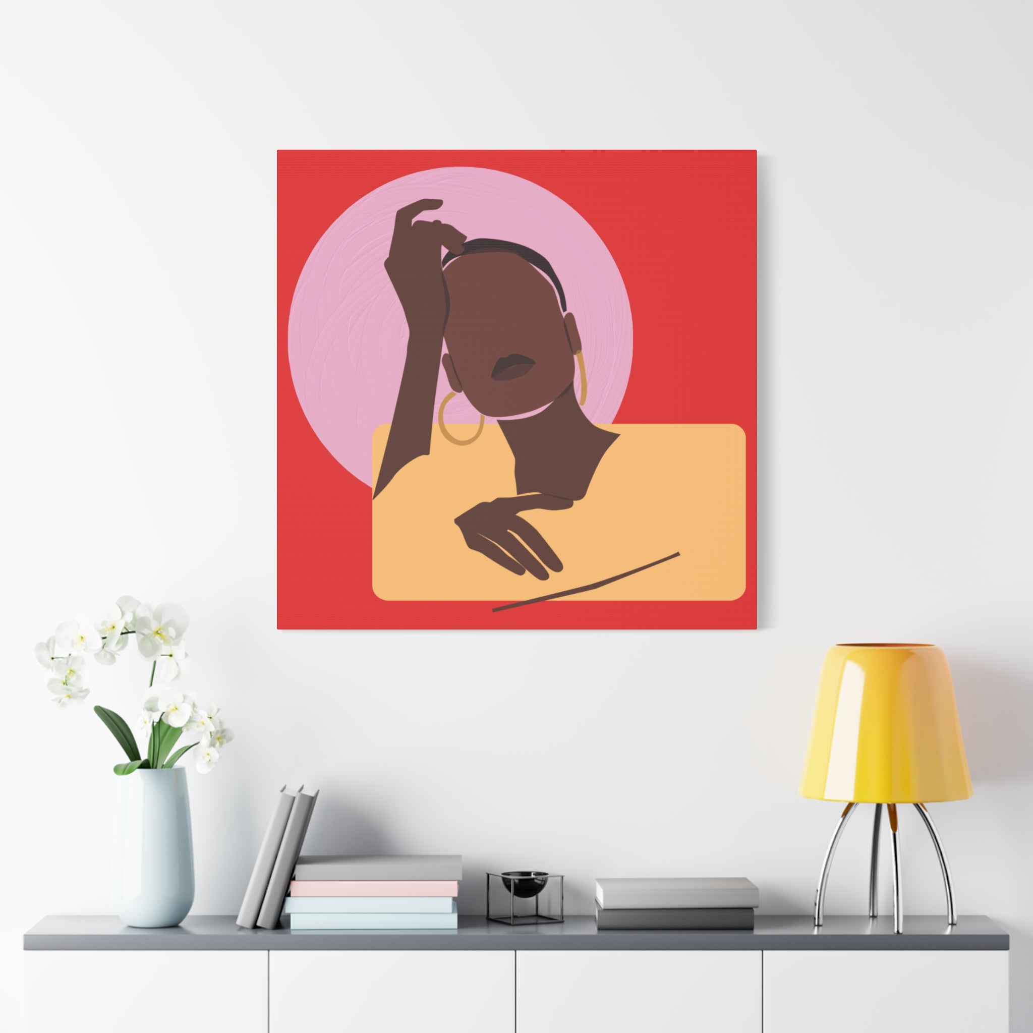Abstract Afrocentric Portrait - Canvas Art
