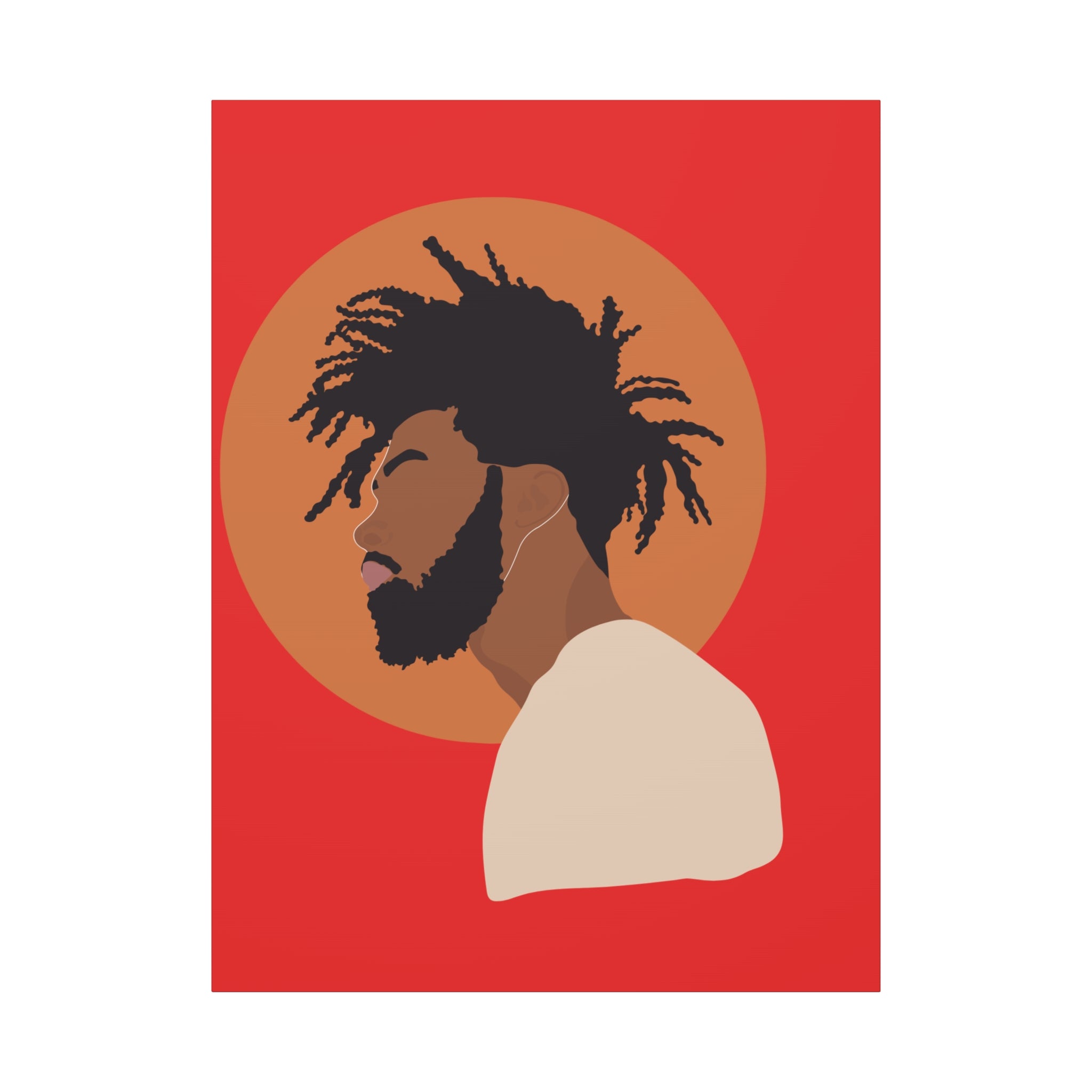 Male with Brown Sun — Canvas Art