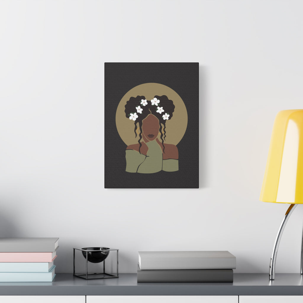 Floral Halo Woman – Canvas Art