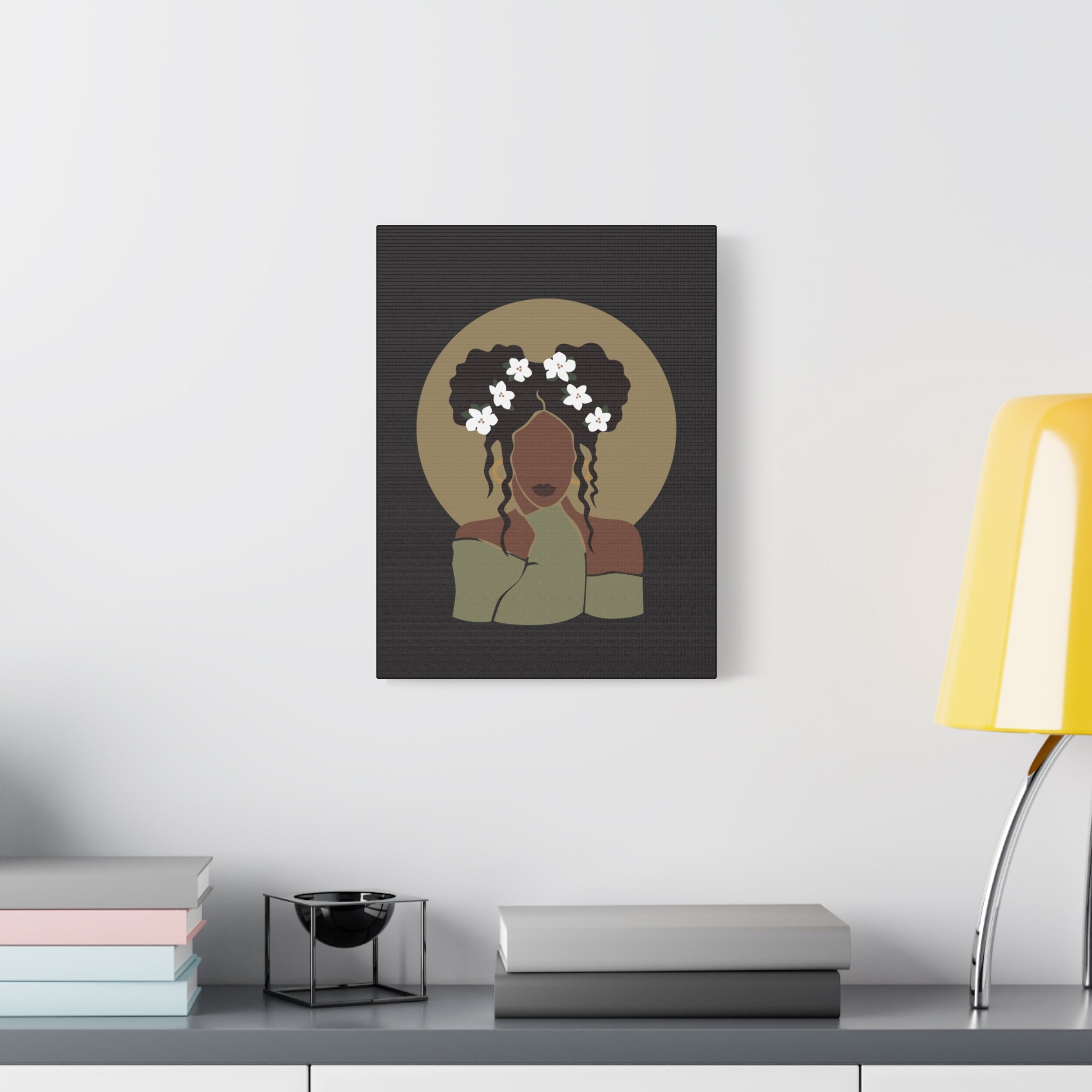 Floral Halo Woman – Canvas Art