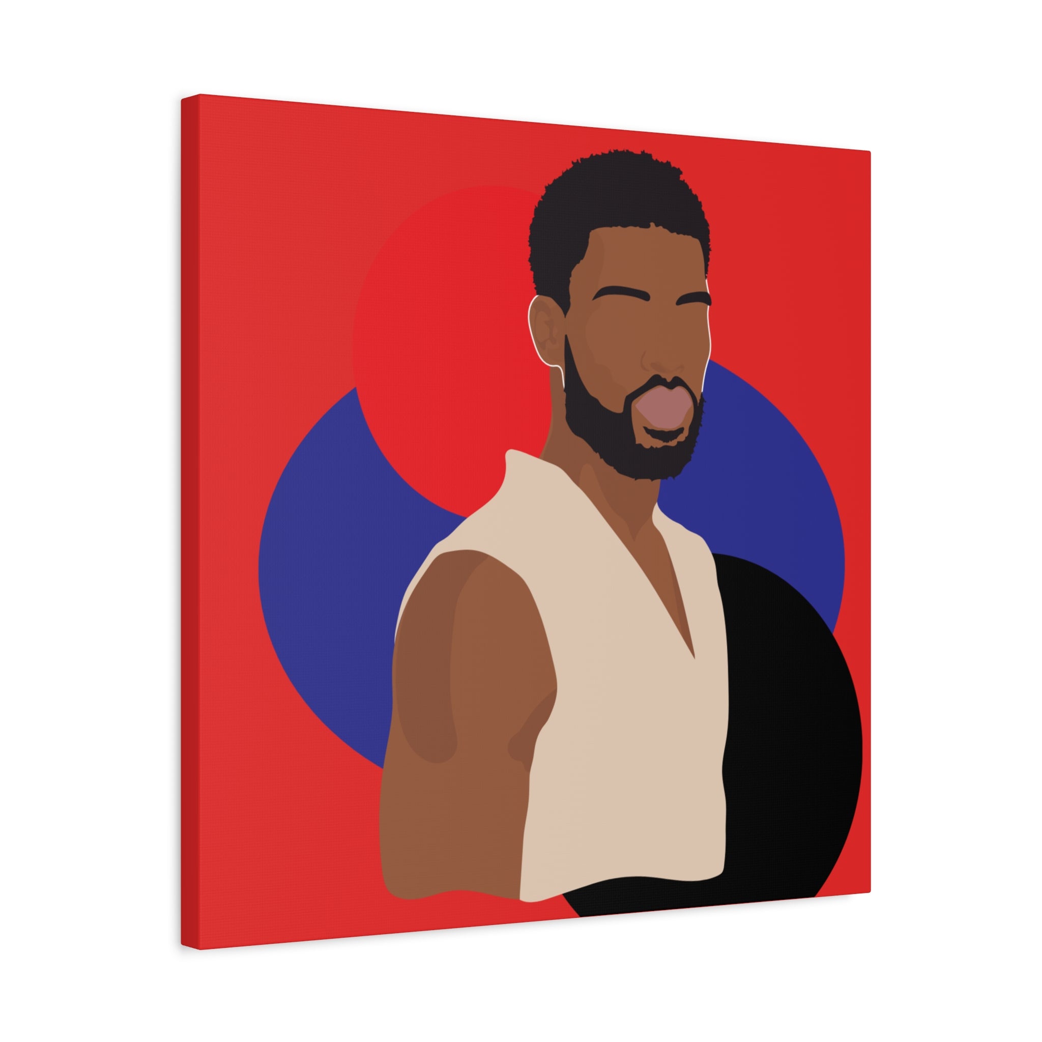 Minimalist Afro Male – Canvas Art