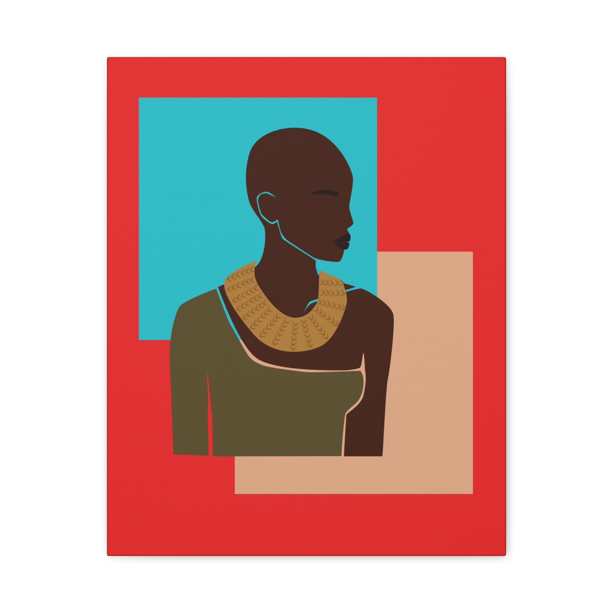 Bold Geometric Art of Woman - Canvas Art