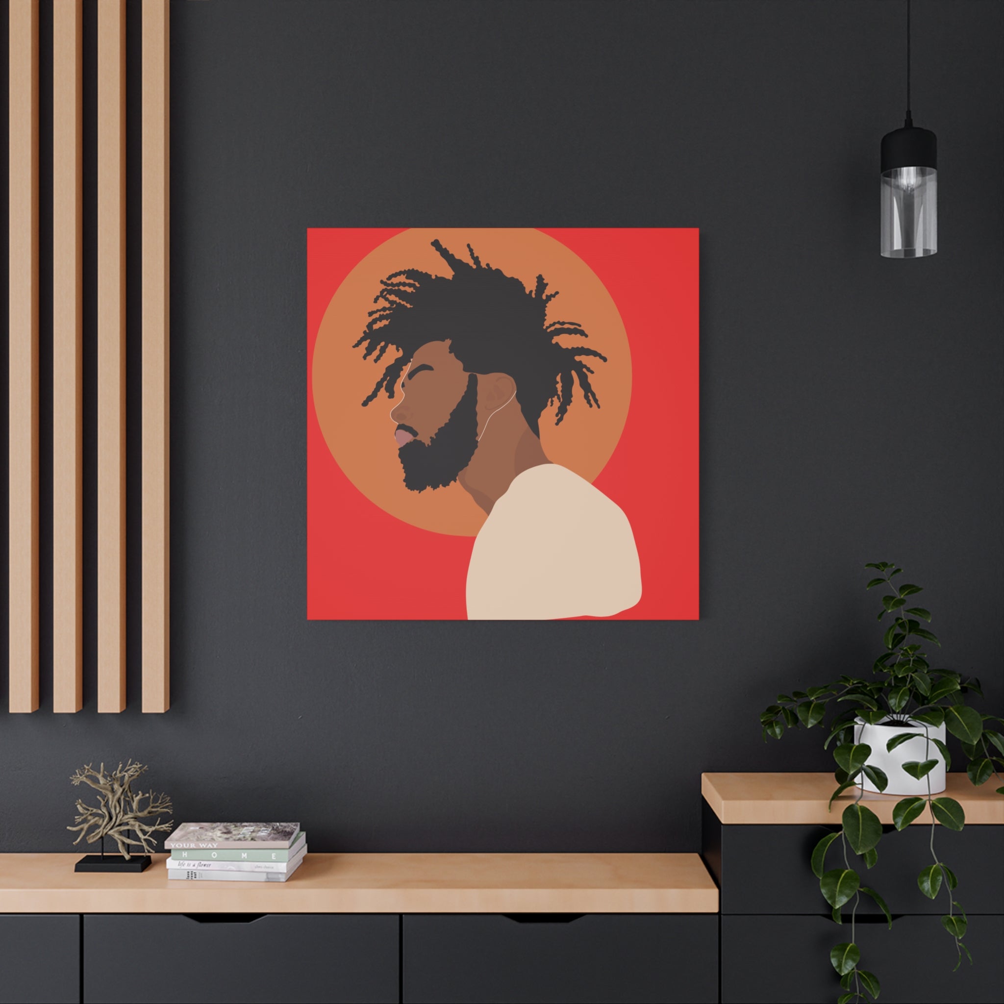 Male with Brown Sun — Canvas Art