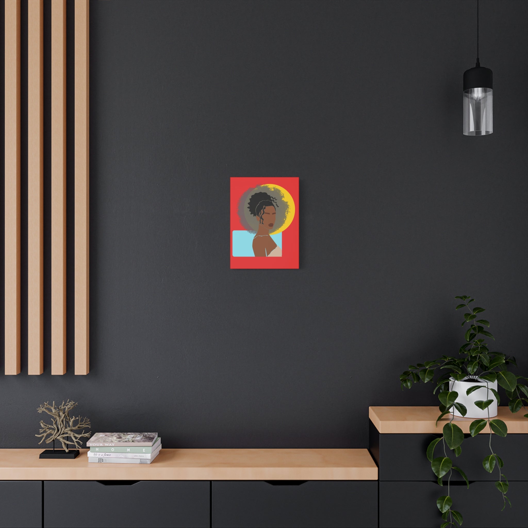 Woman With Curly Bun — Canvas Art