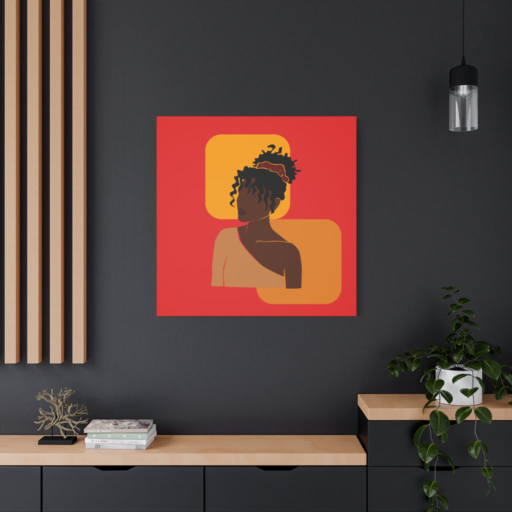 Afrocentric Black Woman - Canvas Art