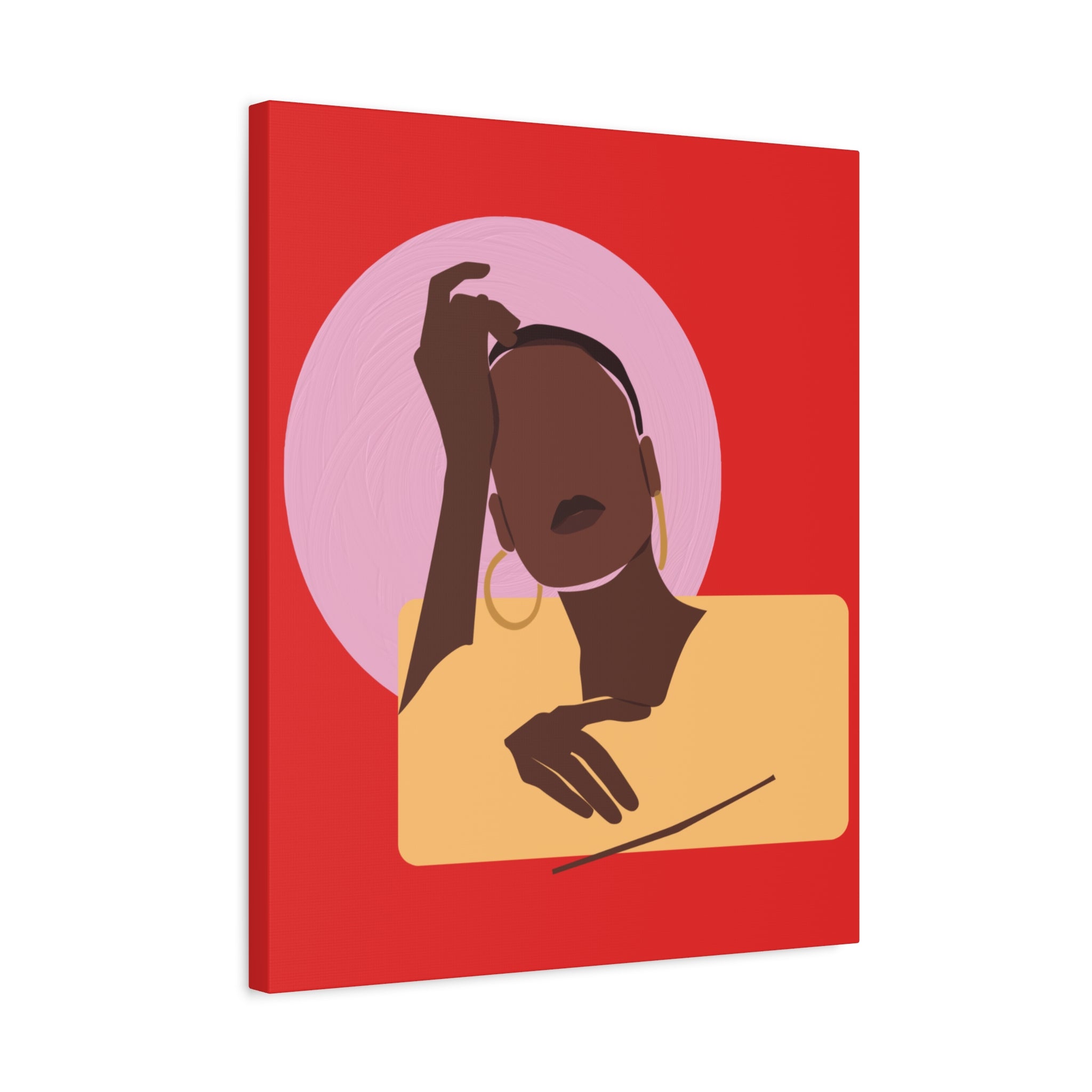 Abstract Afrocentric Portrait - Canvas Art