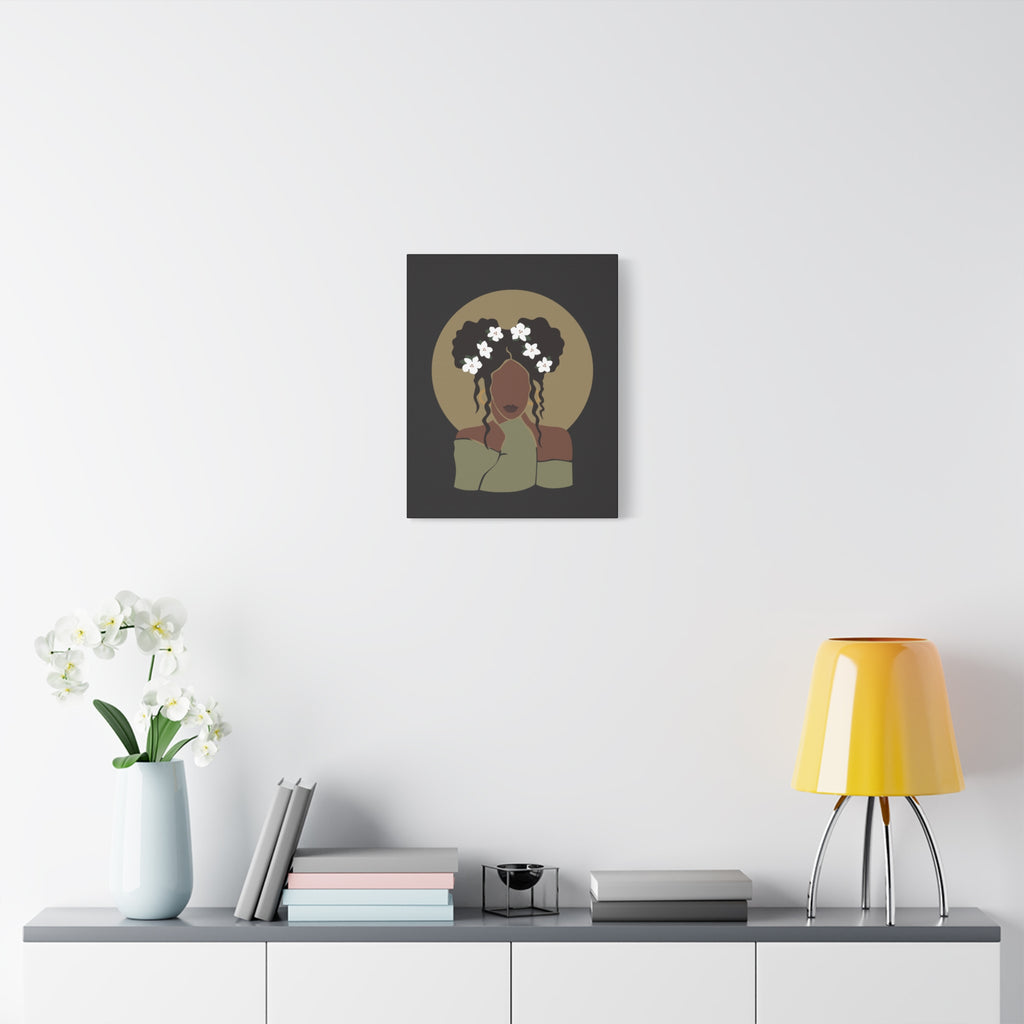 Floral Halo Woman – Canvas Art