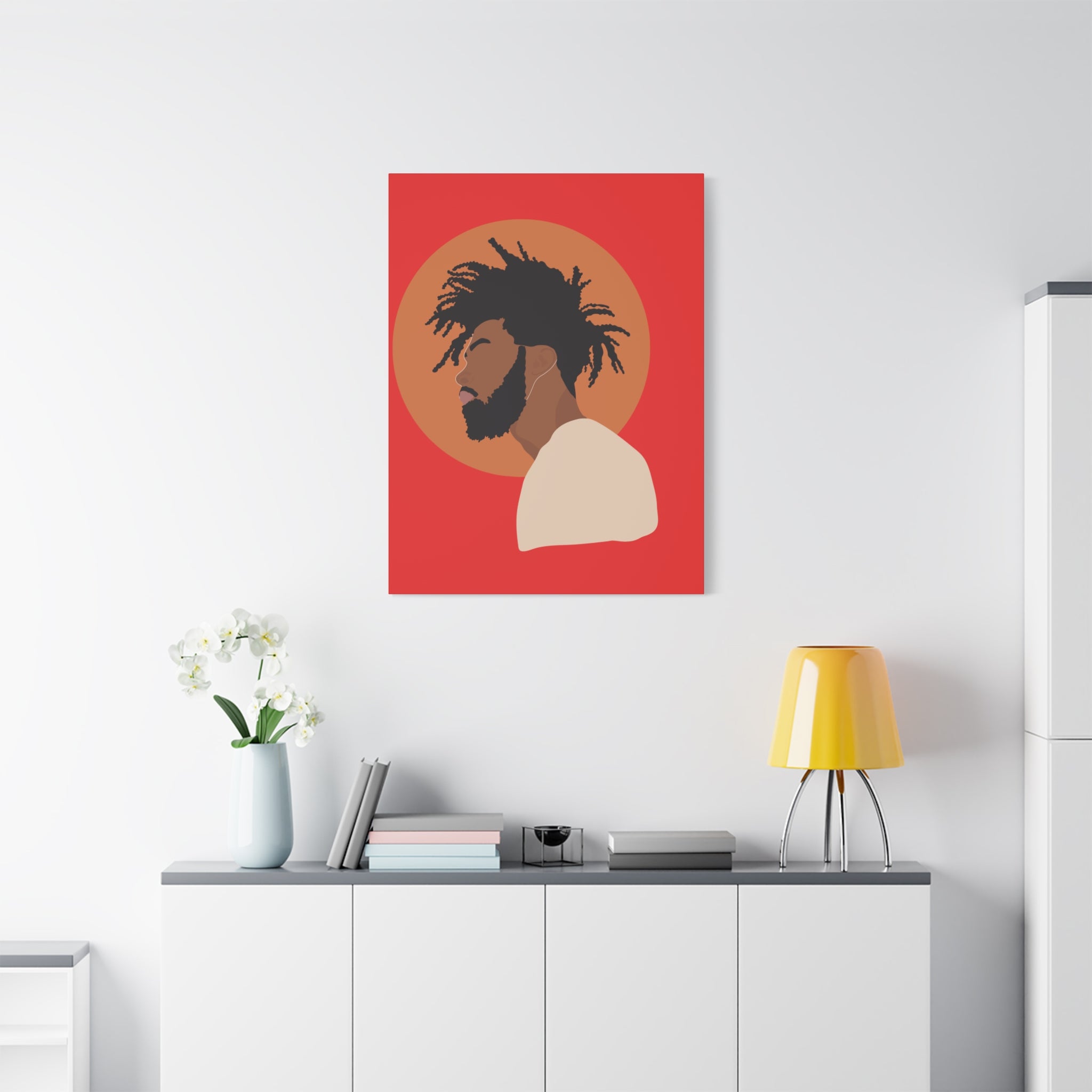 Male with Brown Sun — Canvas Art