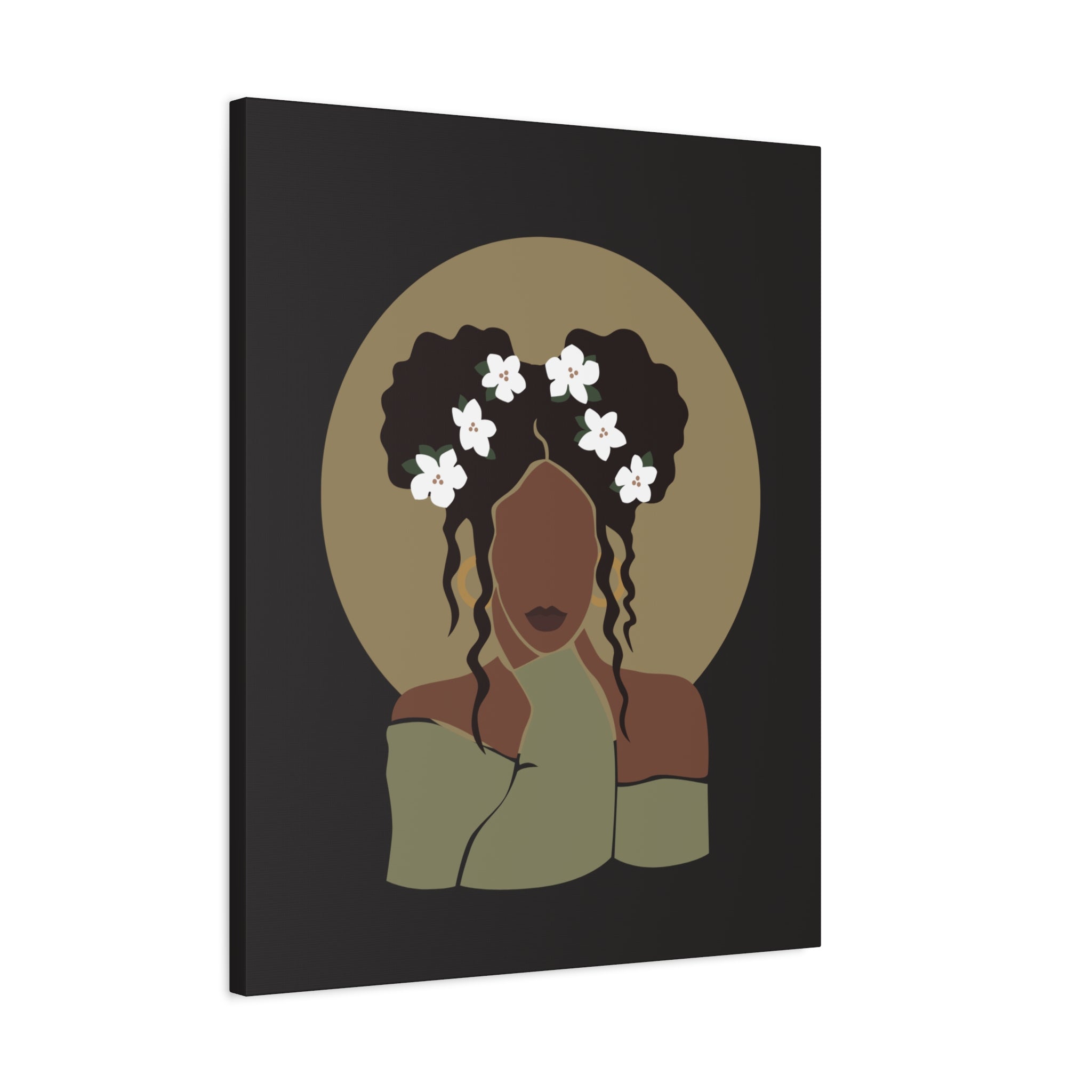 Floral Halo Woman – Canvas Art