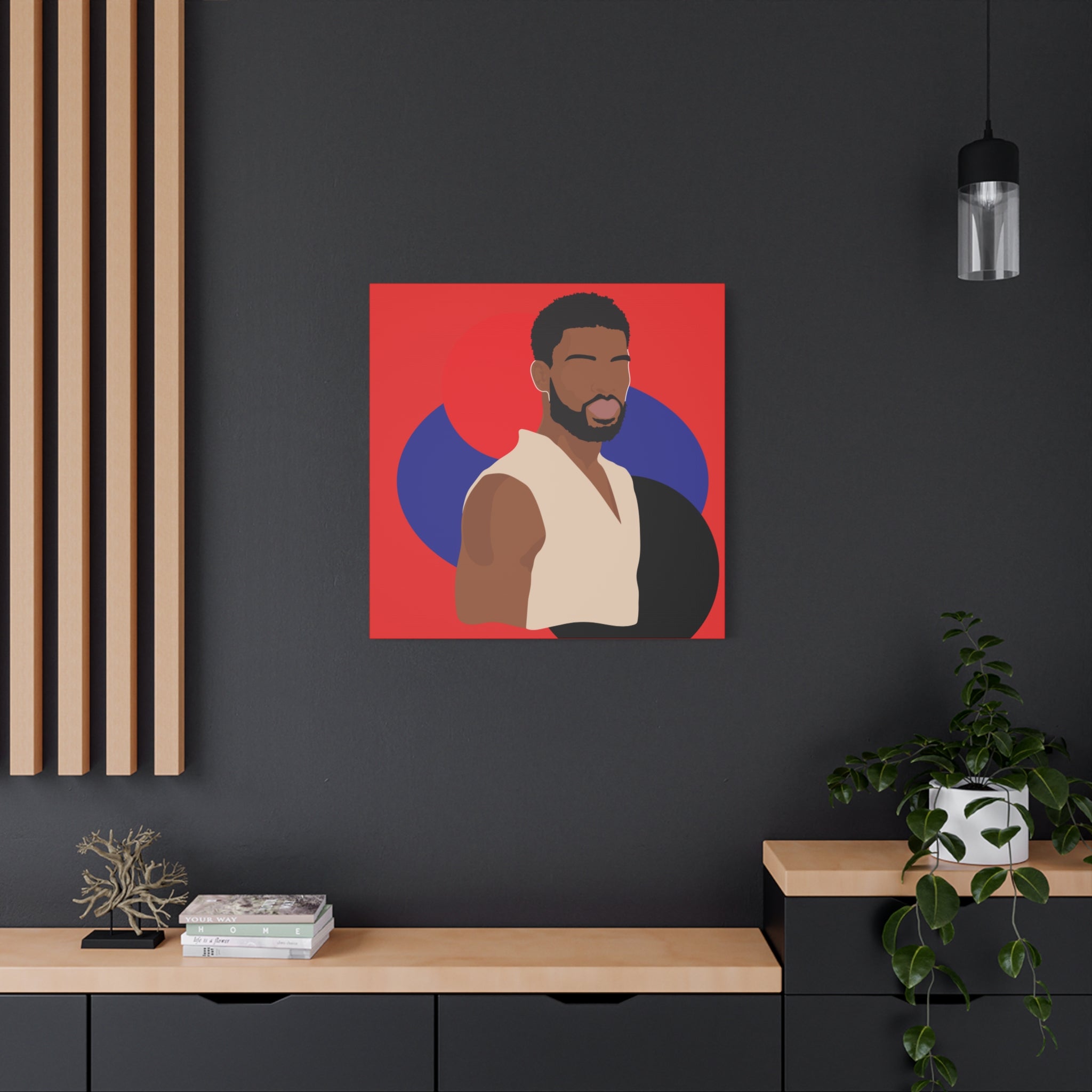 Minimalist Afro Male – Canvas Art