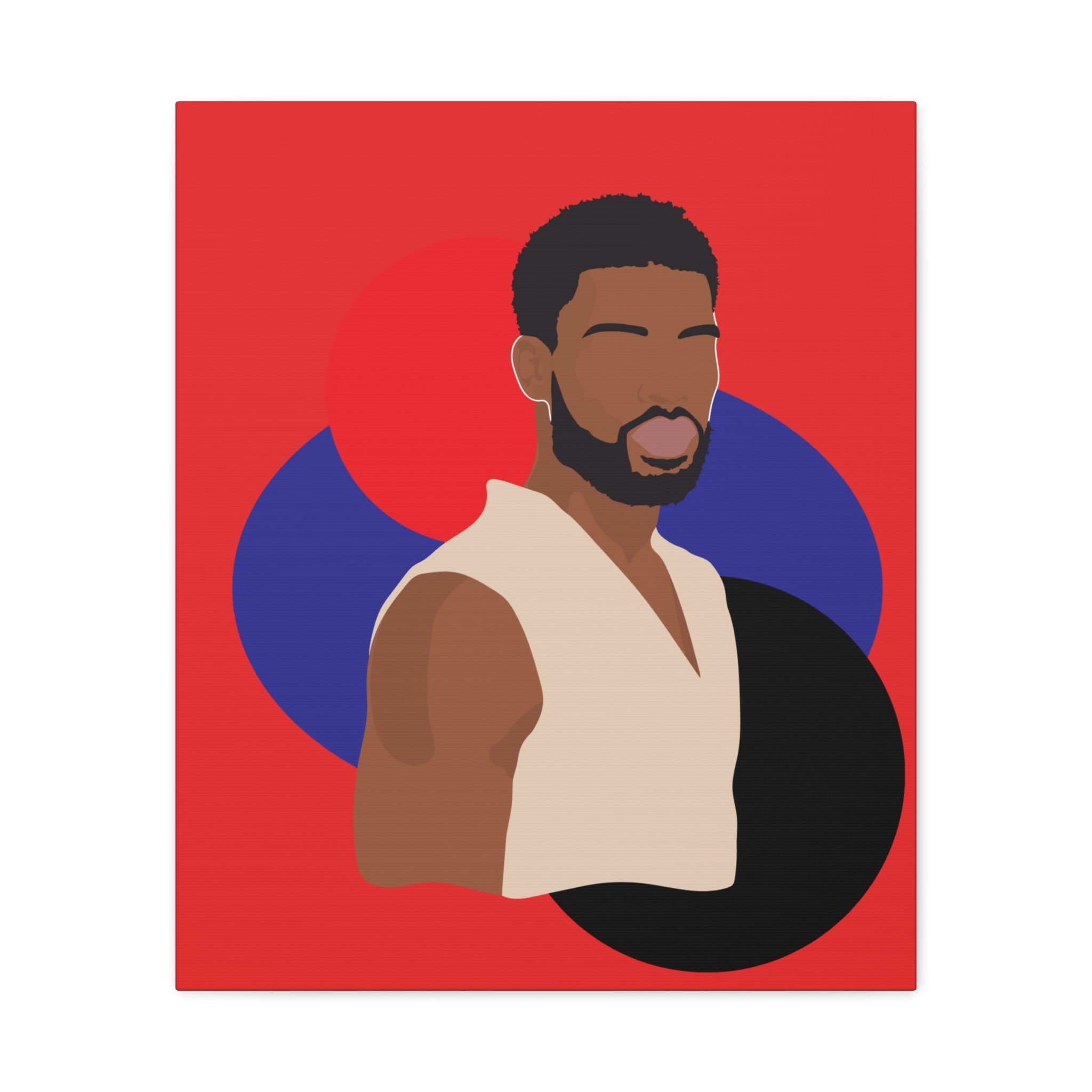 Minimalist Afro Male – Canvas Art