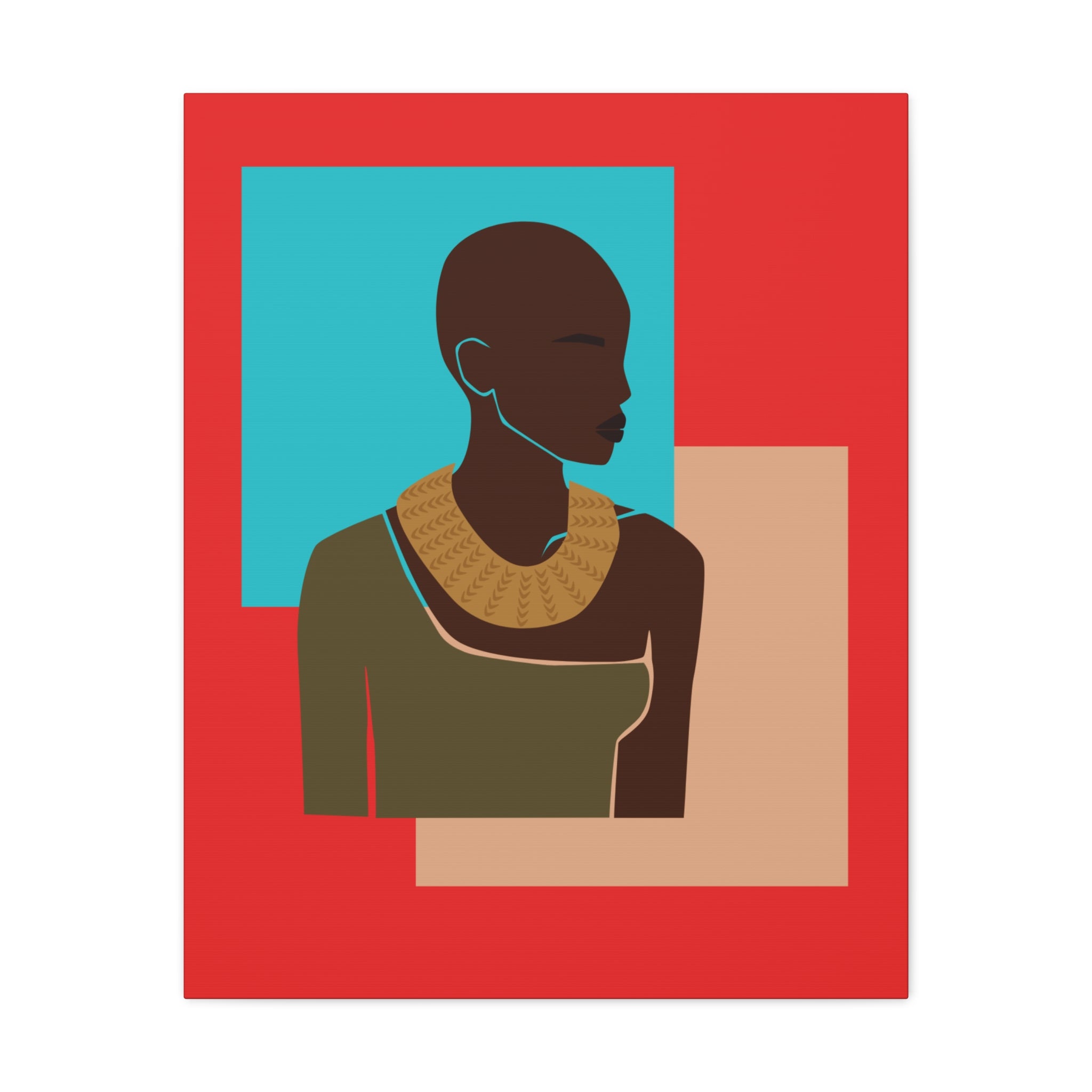 Bold Geometric Art of Woman - Canvas Art