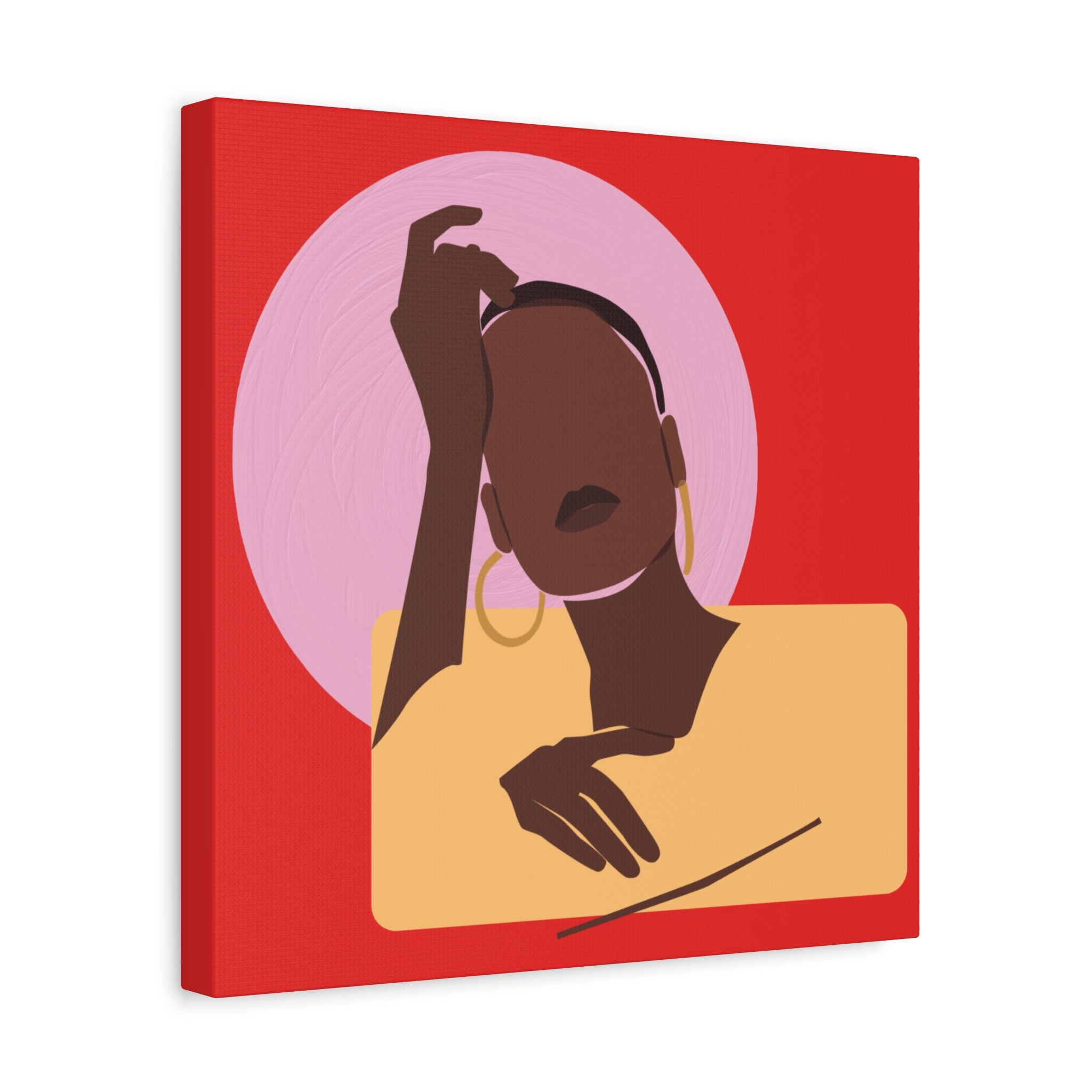 Abstract Afrocentric Portrait - Canvas Art