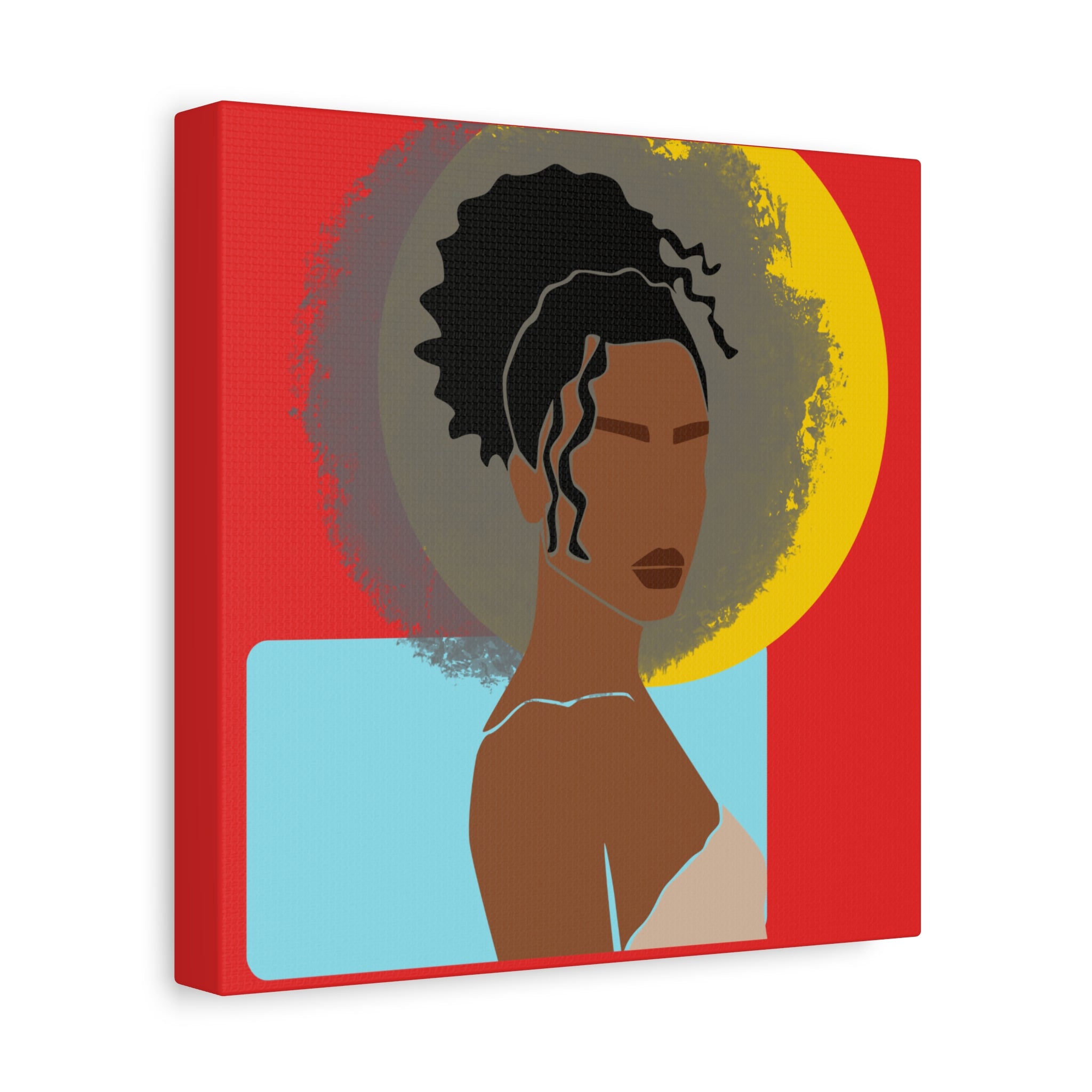 Woman With Curly Bun — Canvas Art
