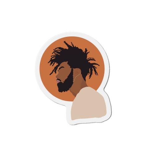Afro Male Silhouette —  Magnet