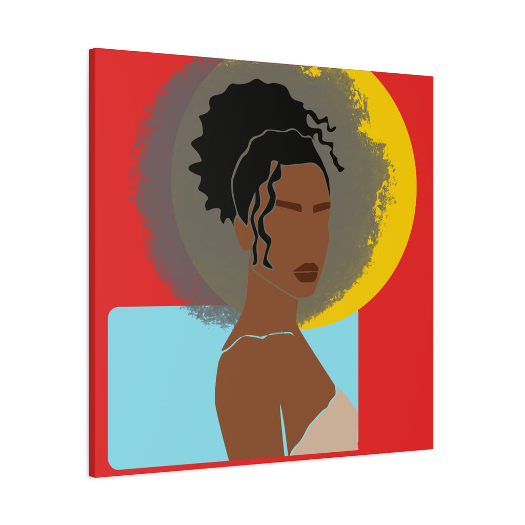 Woman With Curly Bun — Canvas Art