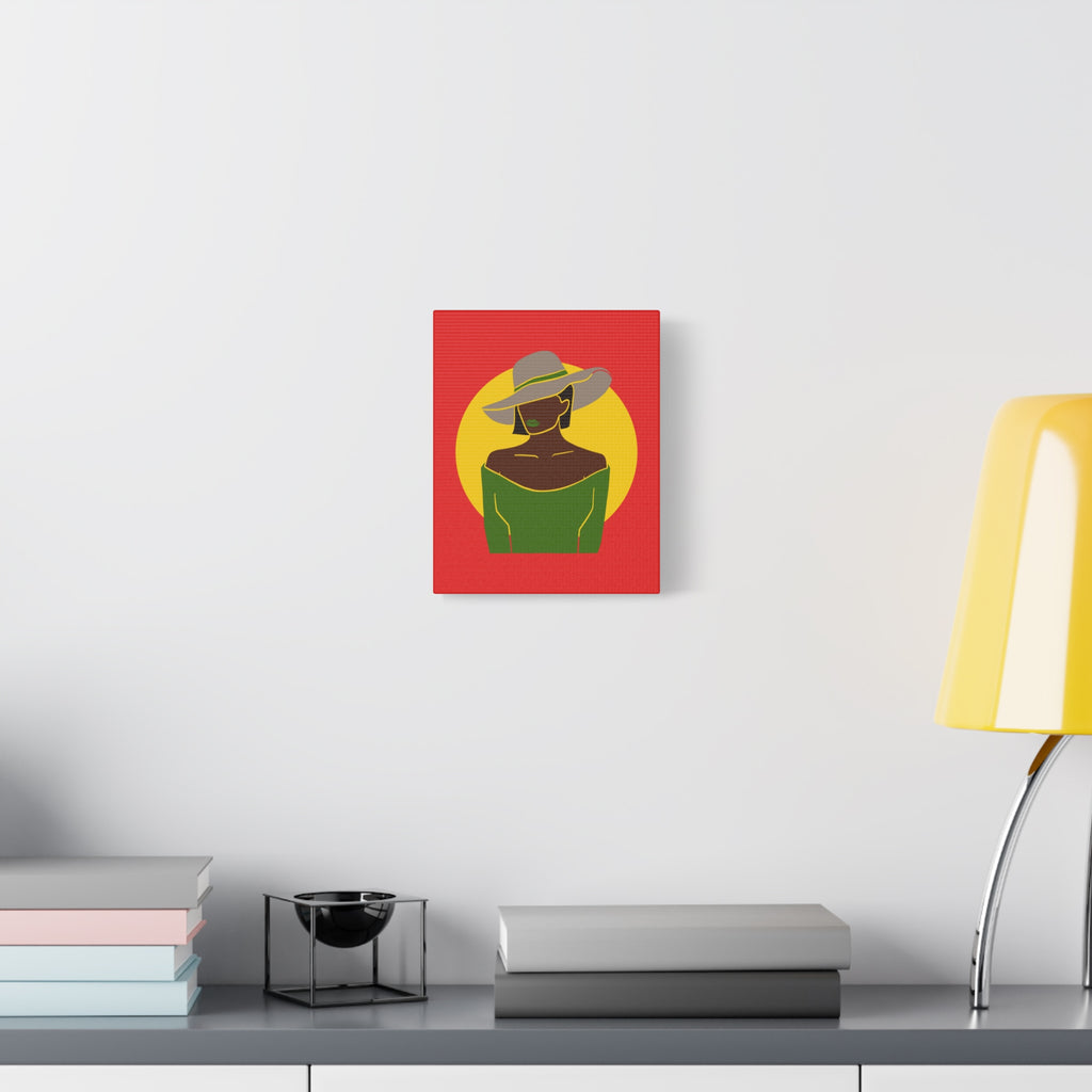 Afro Woman with Hat – Canvas Art
