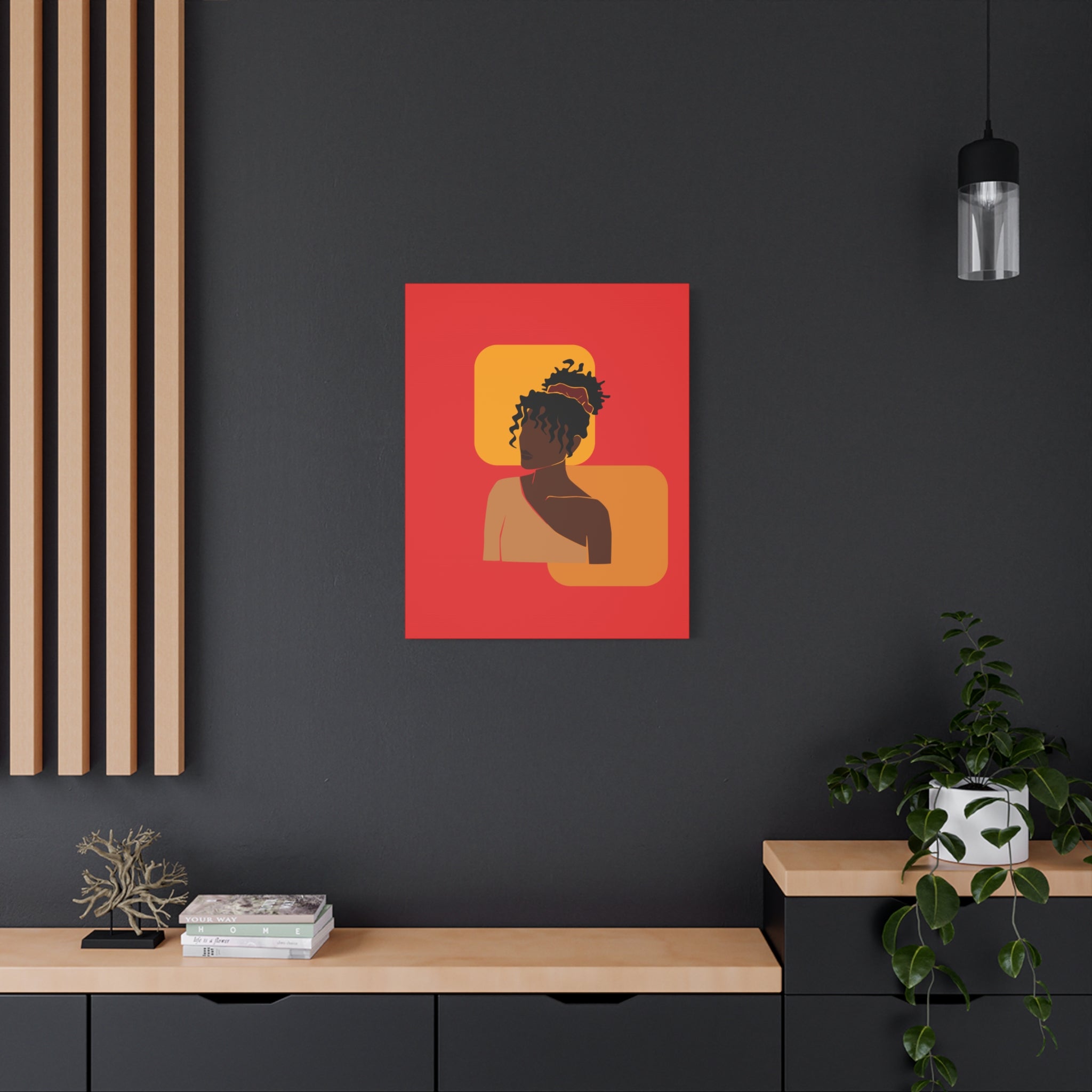Afrocentric Black Woman - Canvas Art