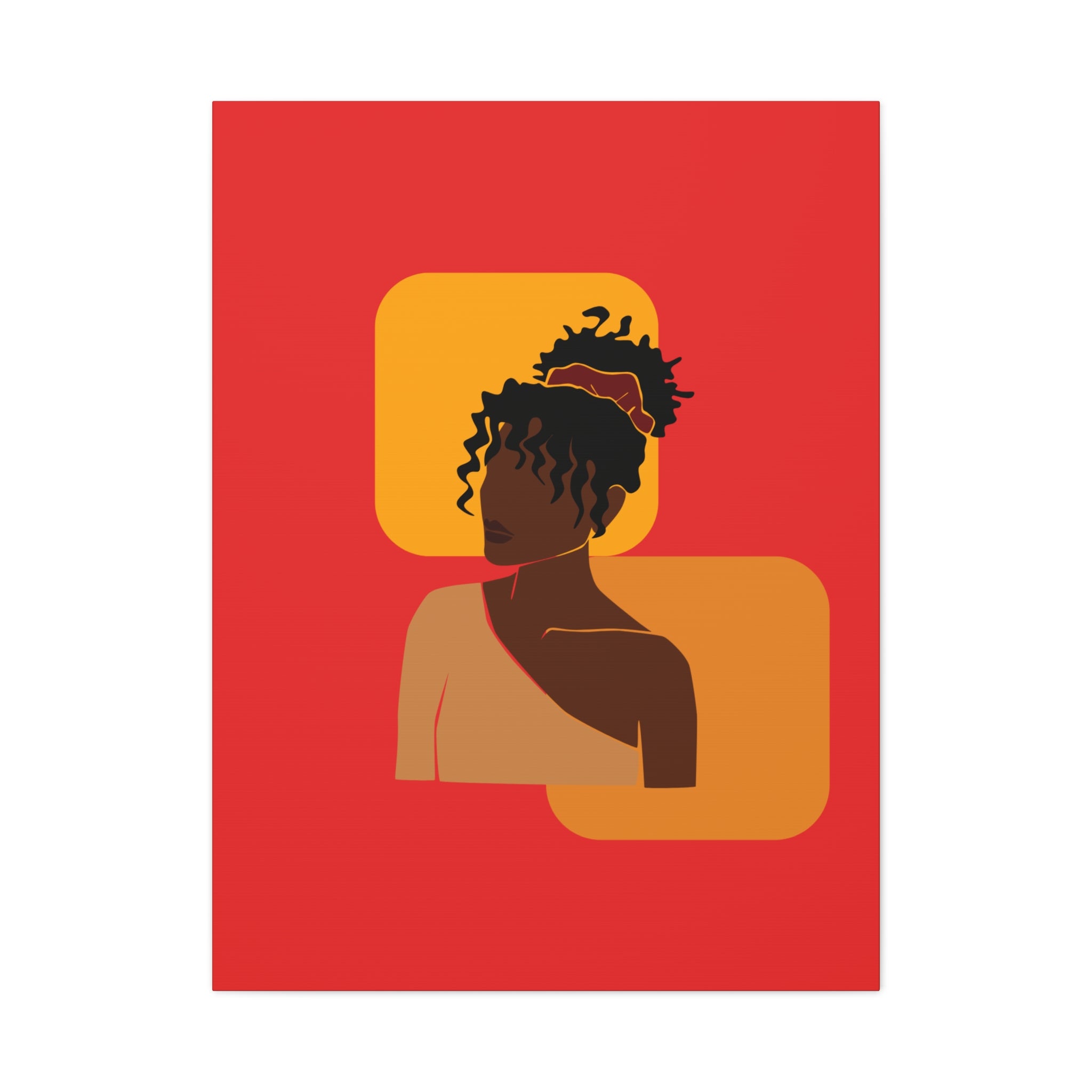 Afrocentric Black Woman - Canvas Art