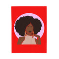 Afrocentric Woman in Red - Blanket