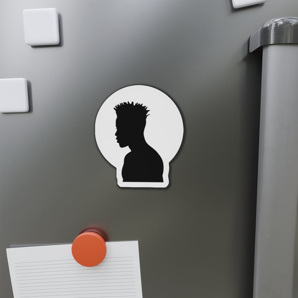 Black Male Head Silhouette — Magnet