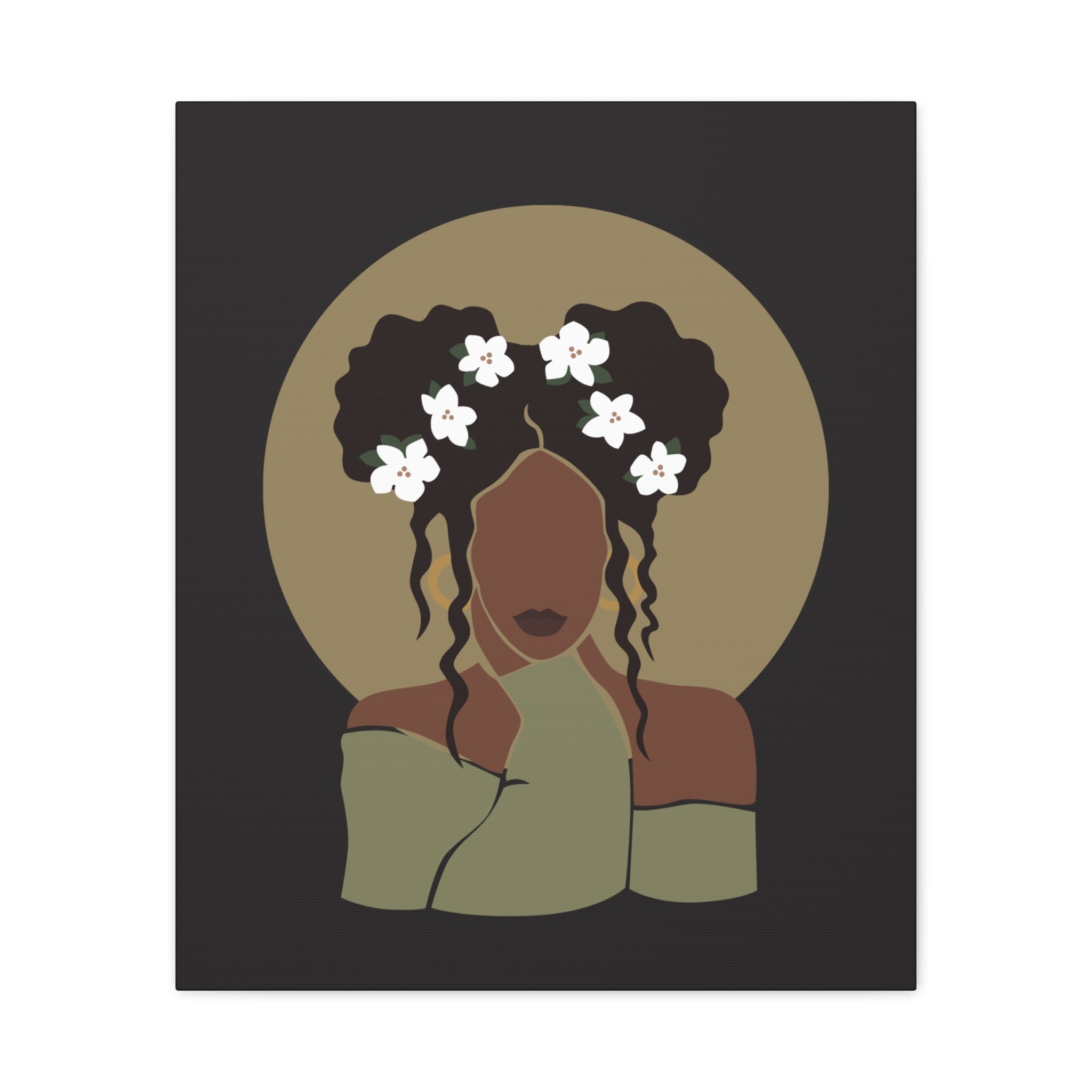 Floral Halo Woman – Canvas Art