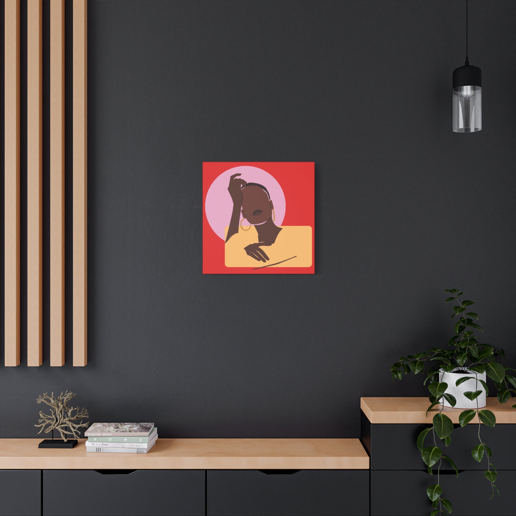 Abstract Afrocentric Portrait - Canvas Art