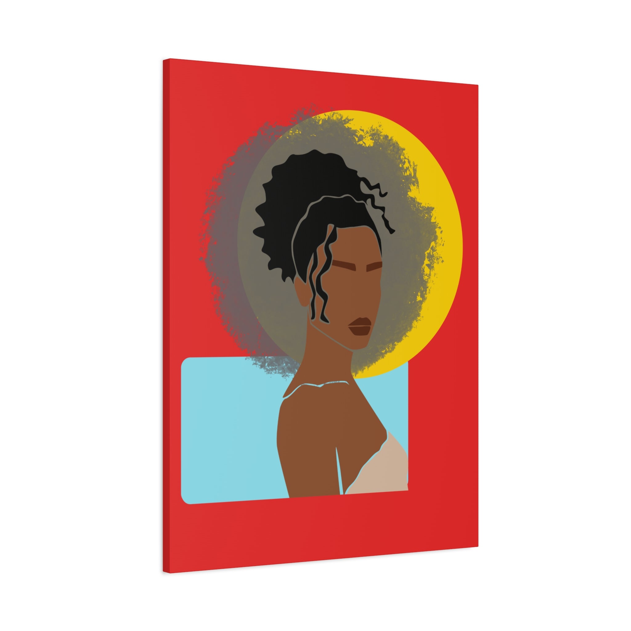 Woman With Curly Bun — Canvas Art