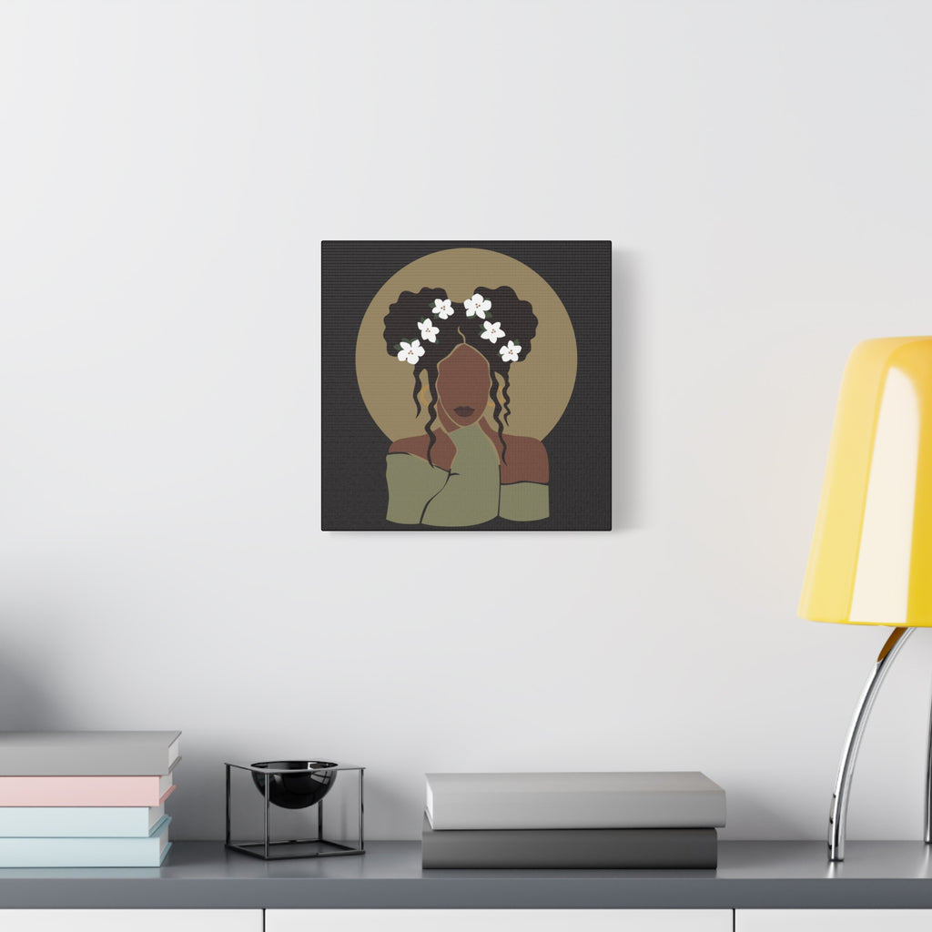 Floral Halo Woman – Canvas Art