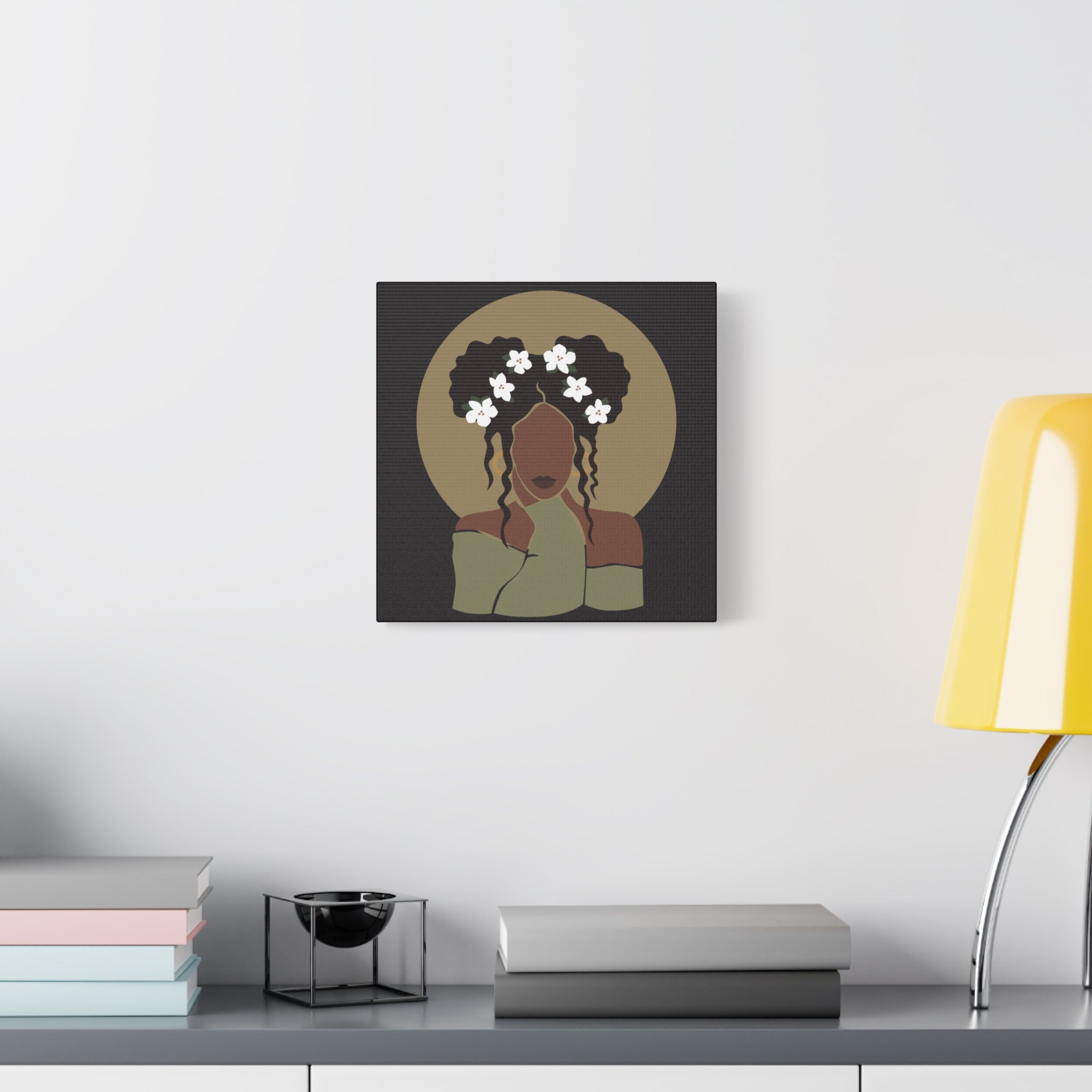Floral Halo Woman – Canvas Art