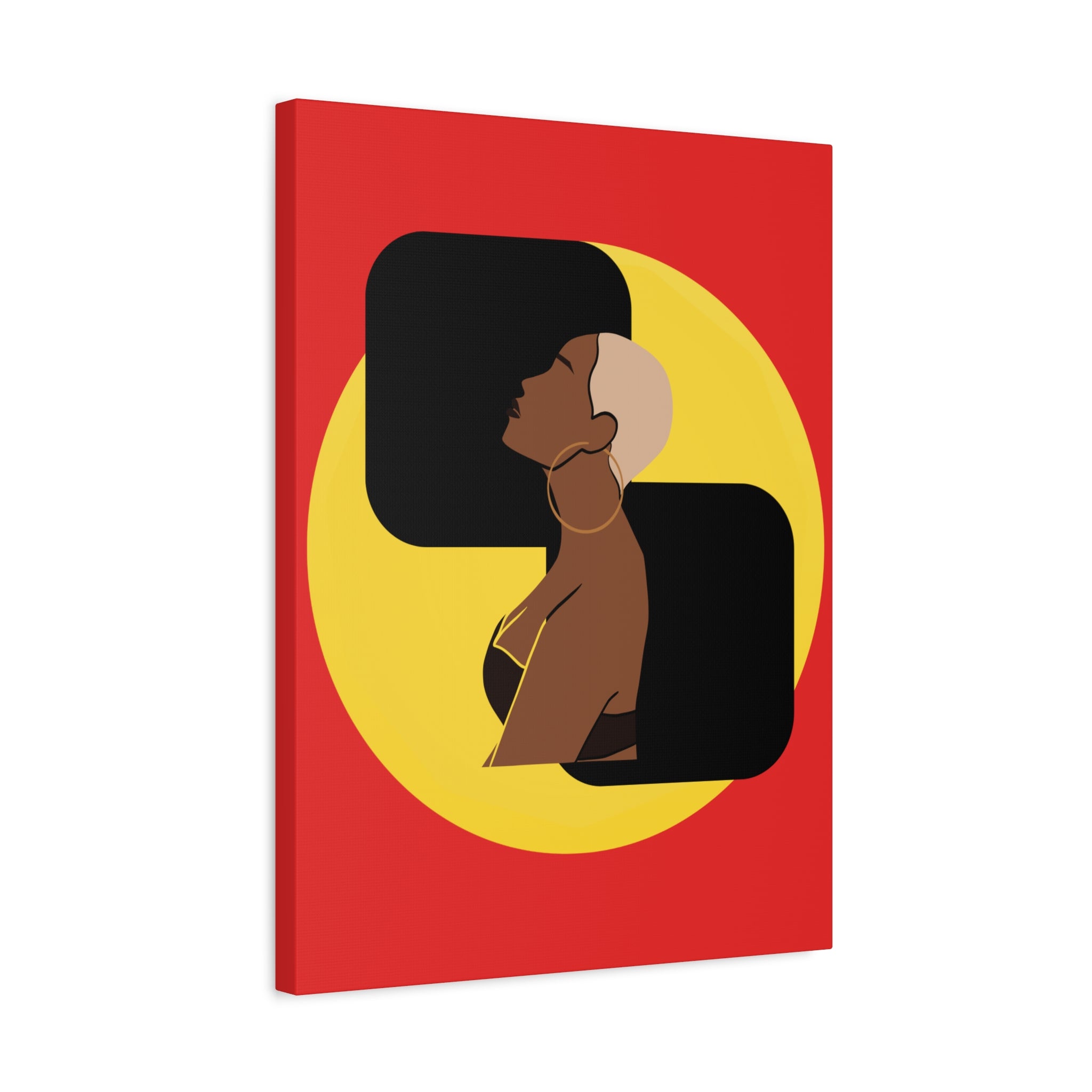 Bold Yellow and Black Woman – Canvas Art