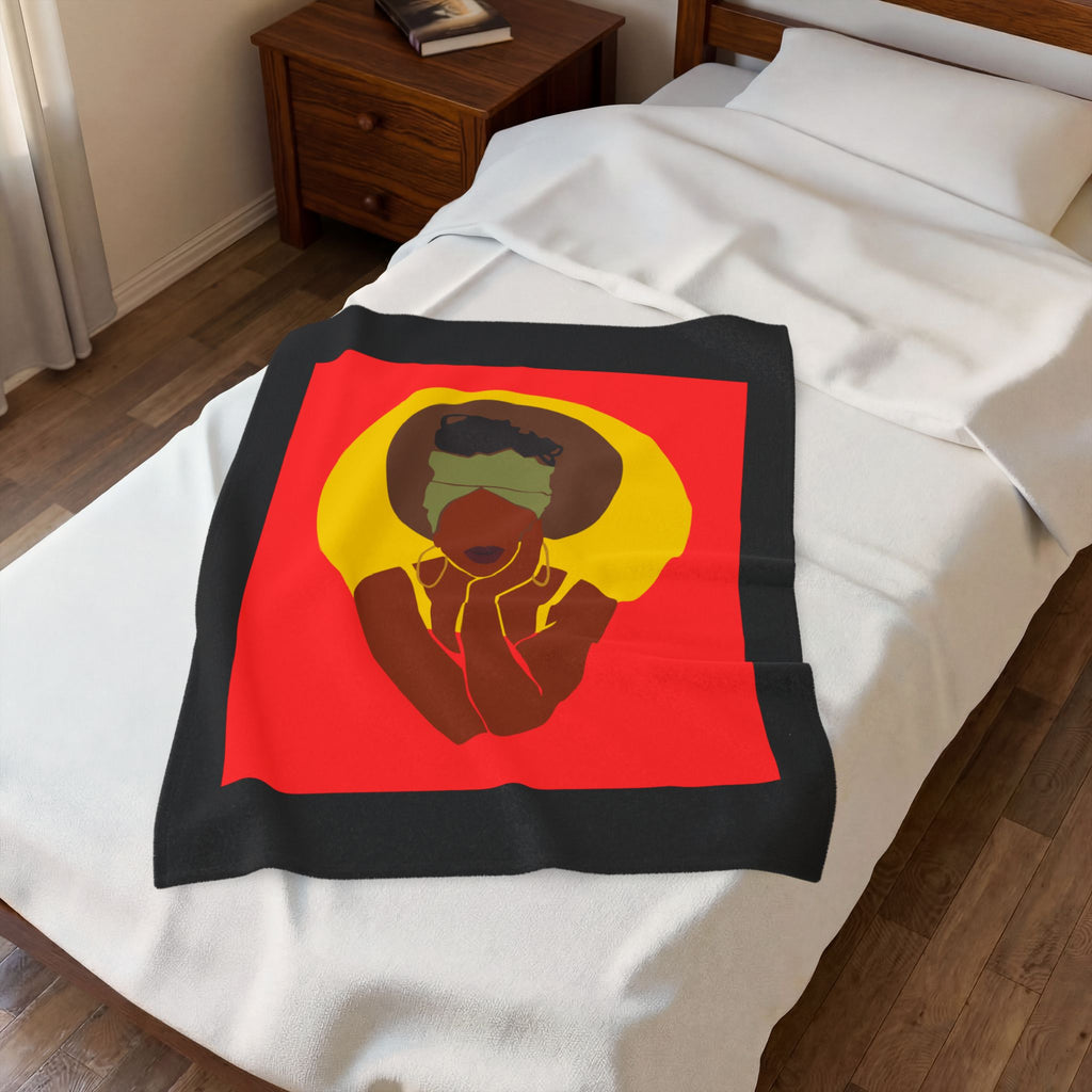 Afro Halo Woman - Blanket