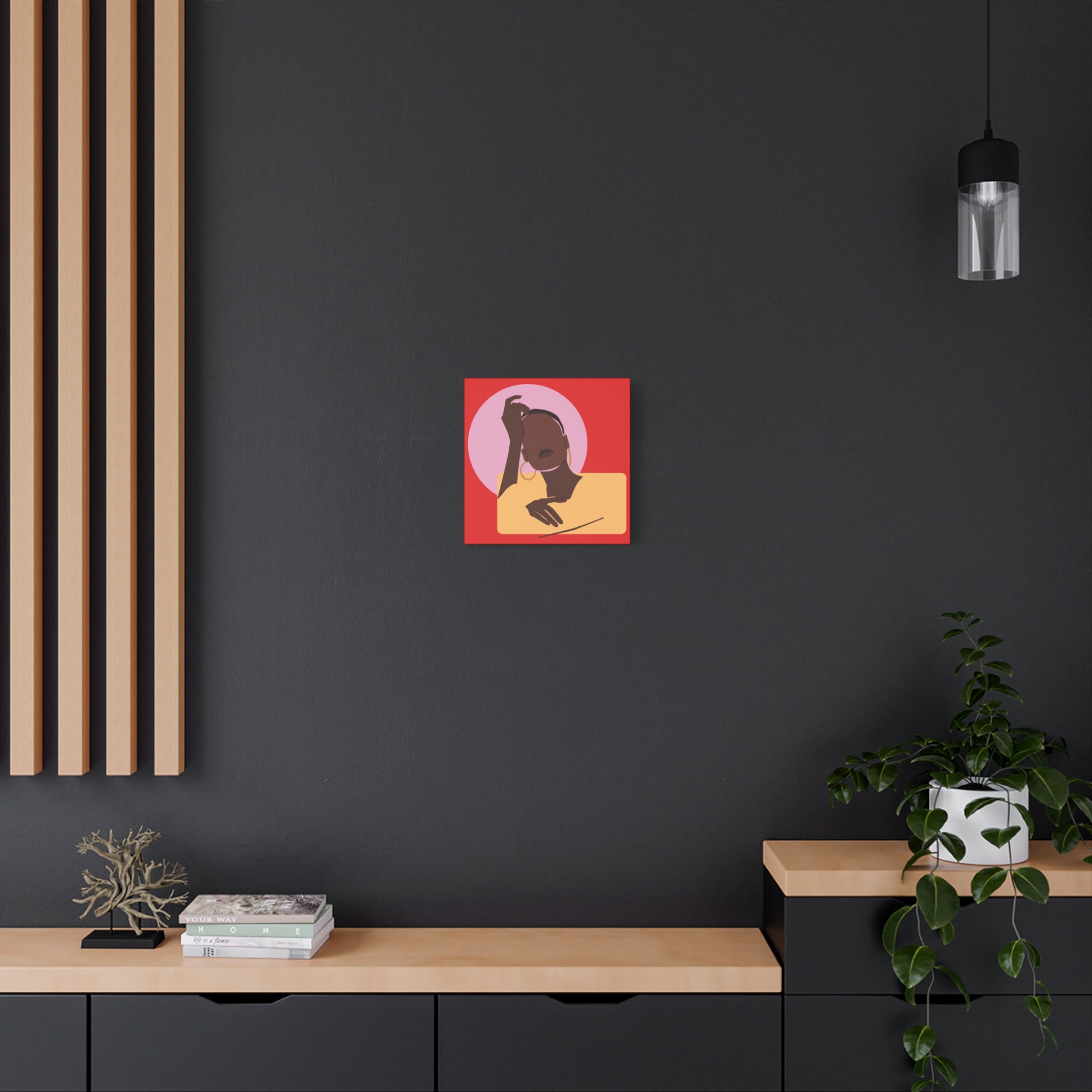 Abstract Afrocentric Portrait - Canvas Art