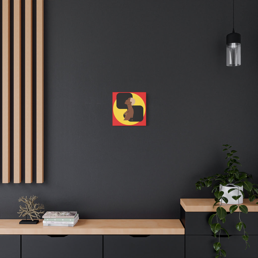 Bold Yellow and Black Woman – Canvas Art