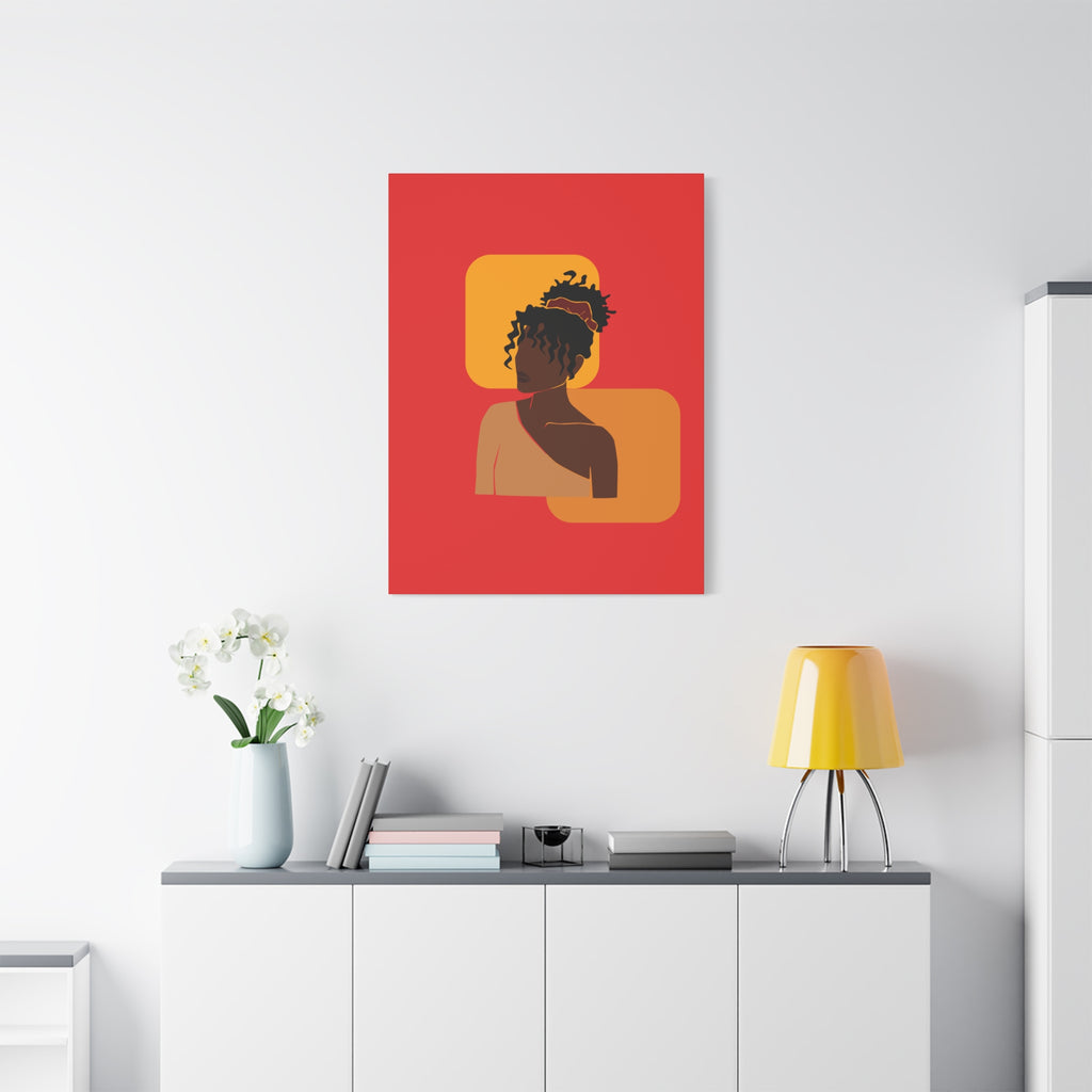 Afrocentric Black Woman - Canvas Art
