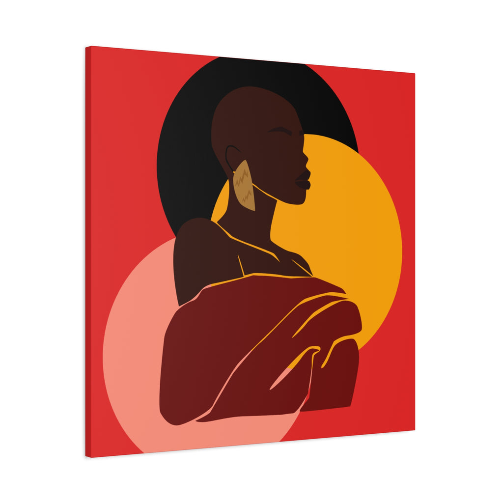 Bold Woman with Circles  –Canvas Art