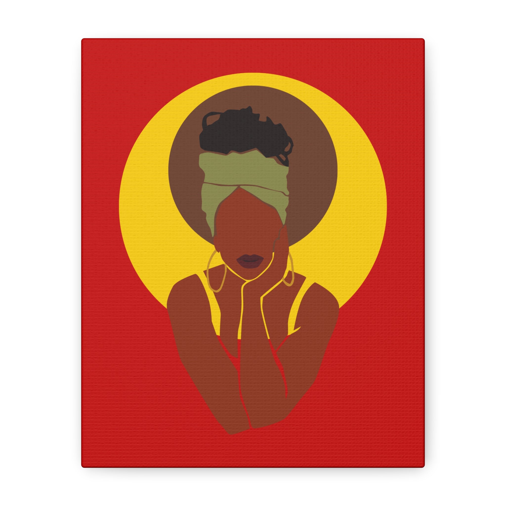 Afrocentric Woman Silhouette  — Canvas Art