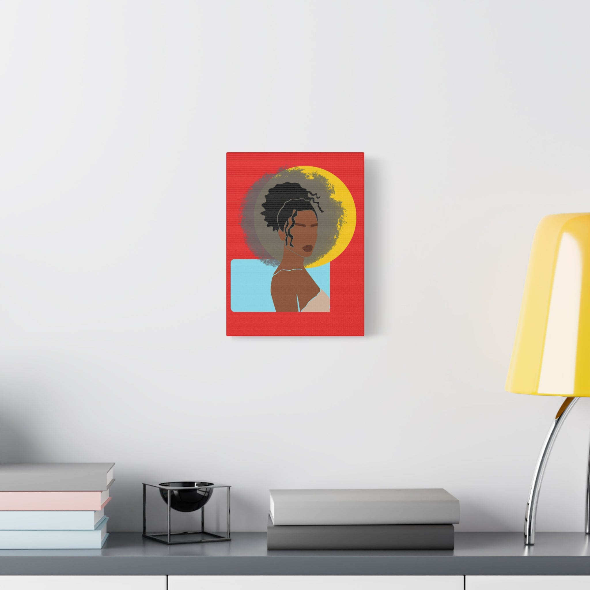 Woman With Curly Bun — Canvas Art