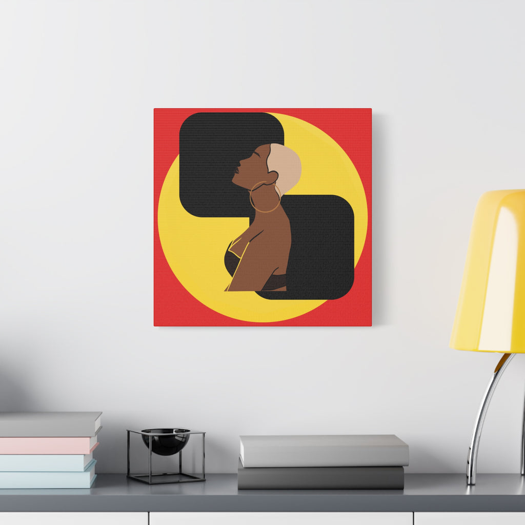 Bold Yellow and Black Woman – Canvas Art