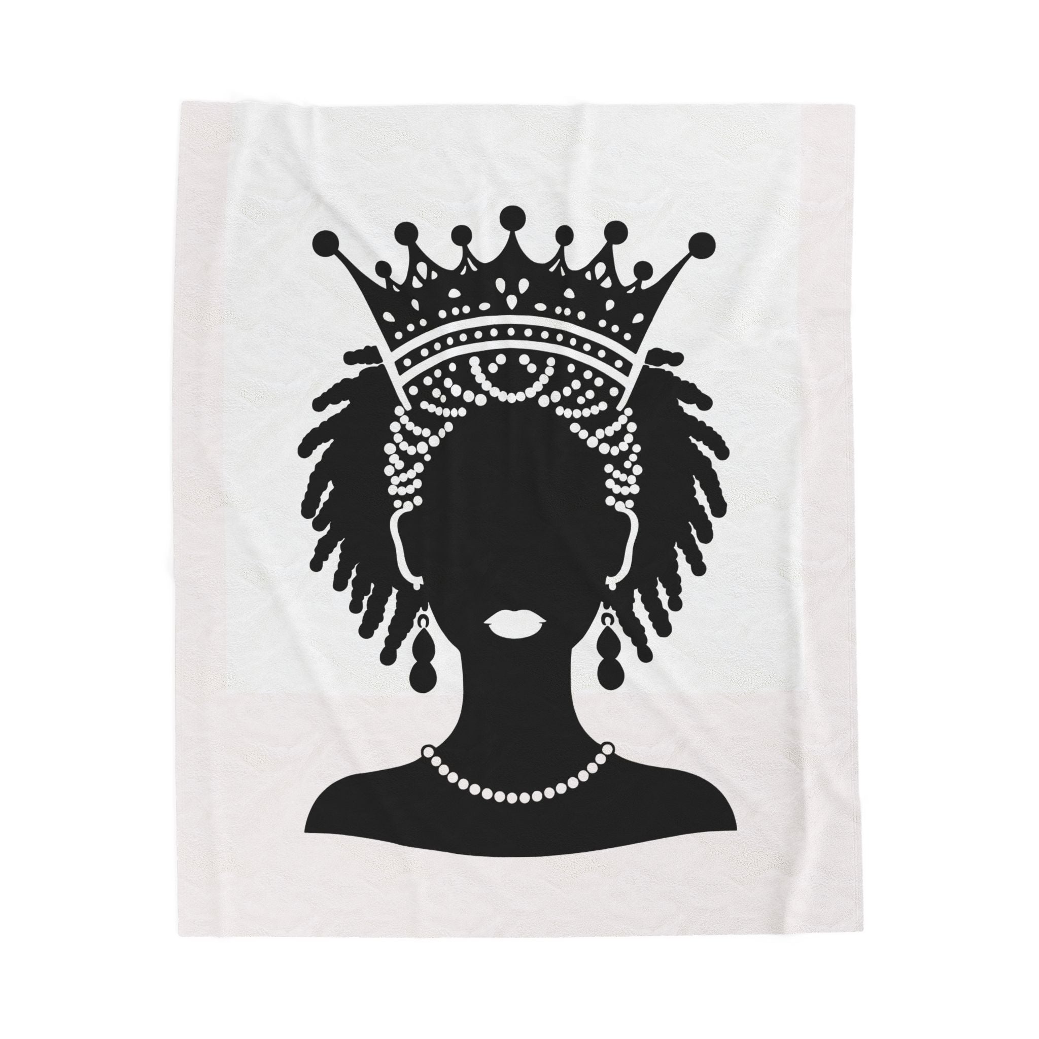 Black Crowned Afro Woman - Blanket