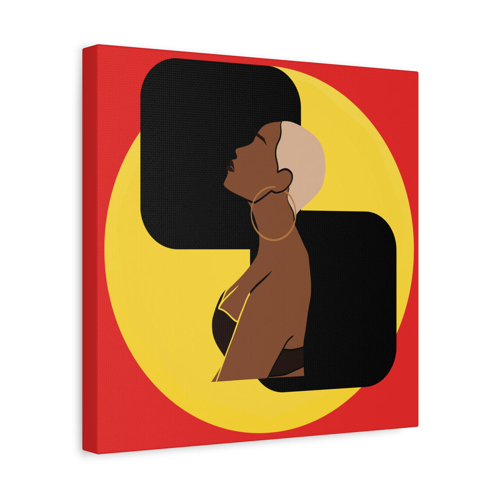 Bold Yellow and Black Woman – Canvas Art