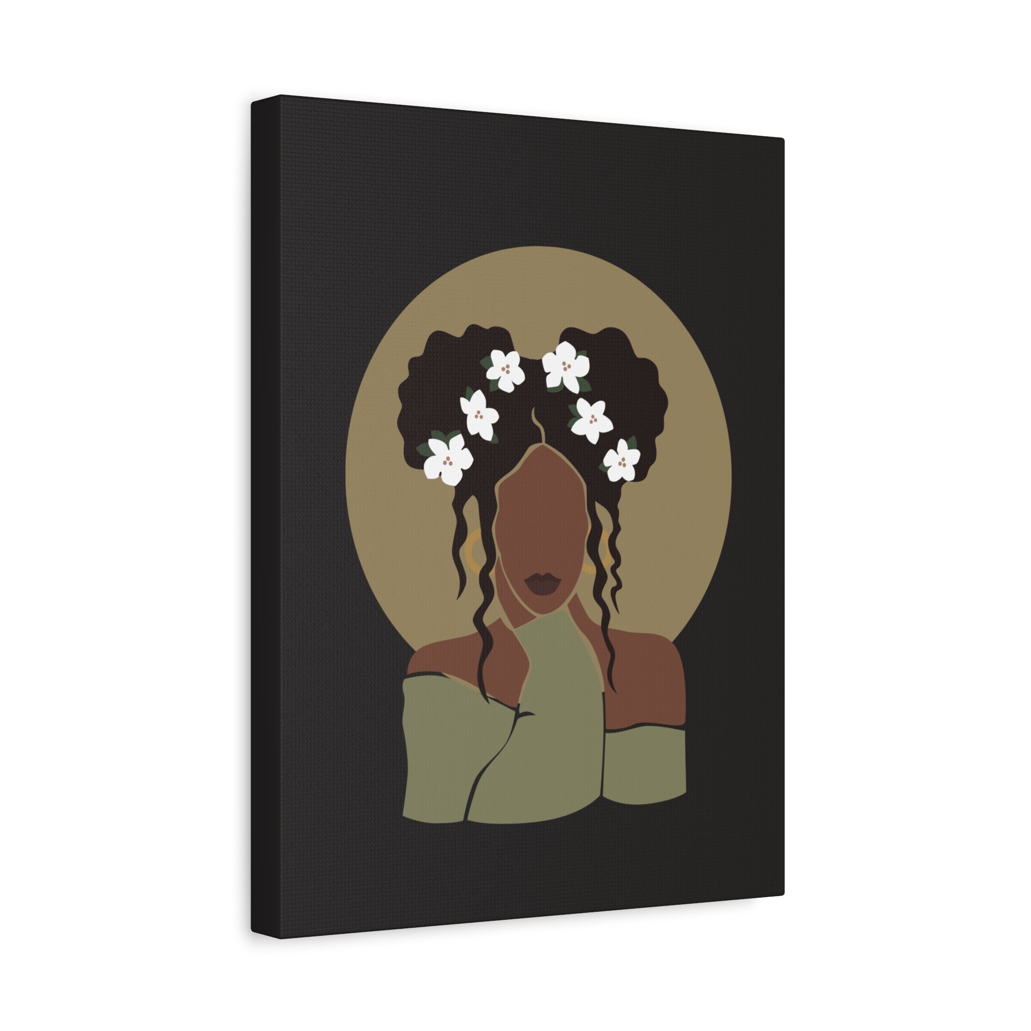 Floral Halo Woman – Canvas Art