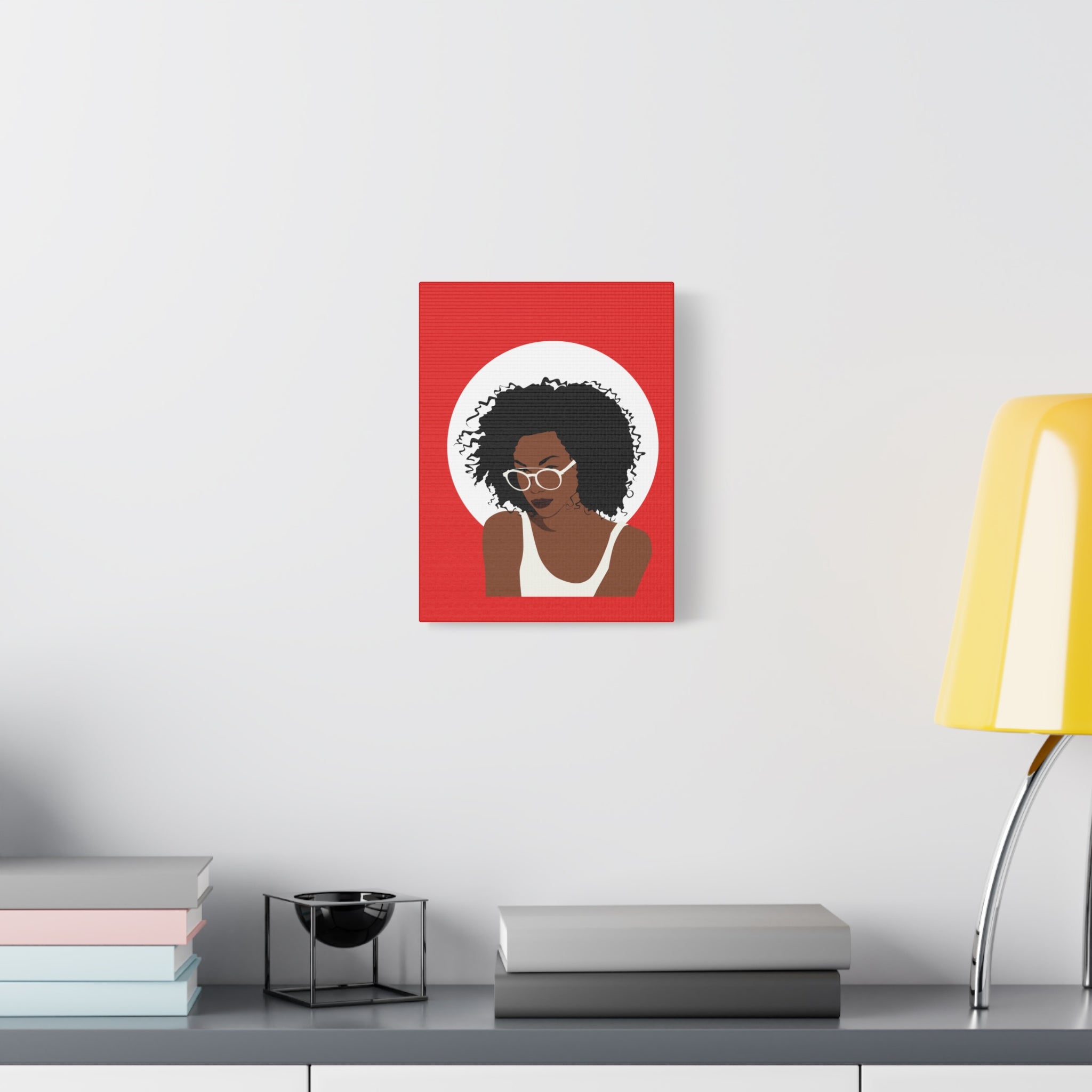 Afro Woman with Glasses — Canvas Art