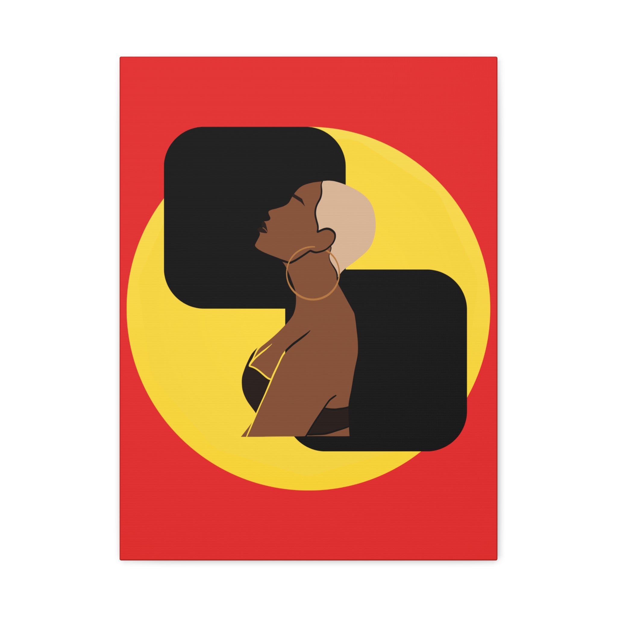 Bold Yellow and Black Woman – Canvas Art