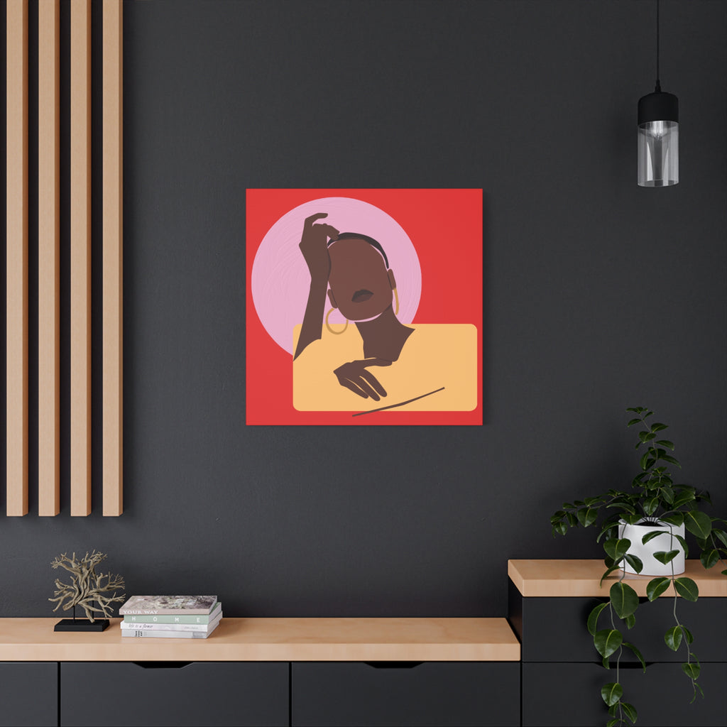 Abstract Afrocentric Portrait - Canvas Art